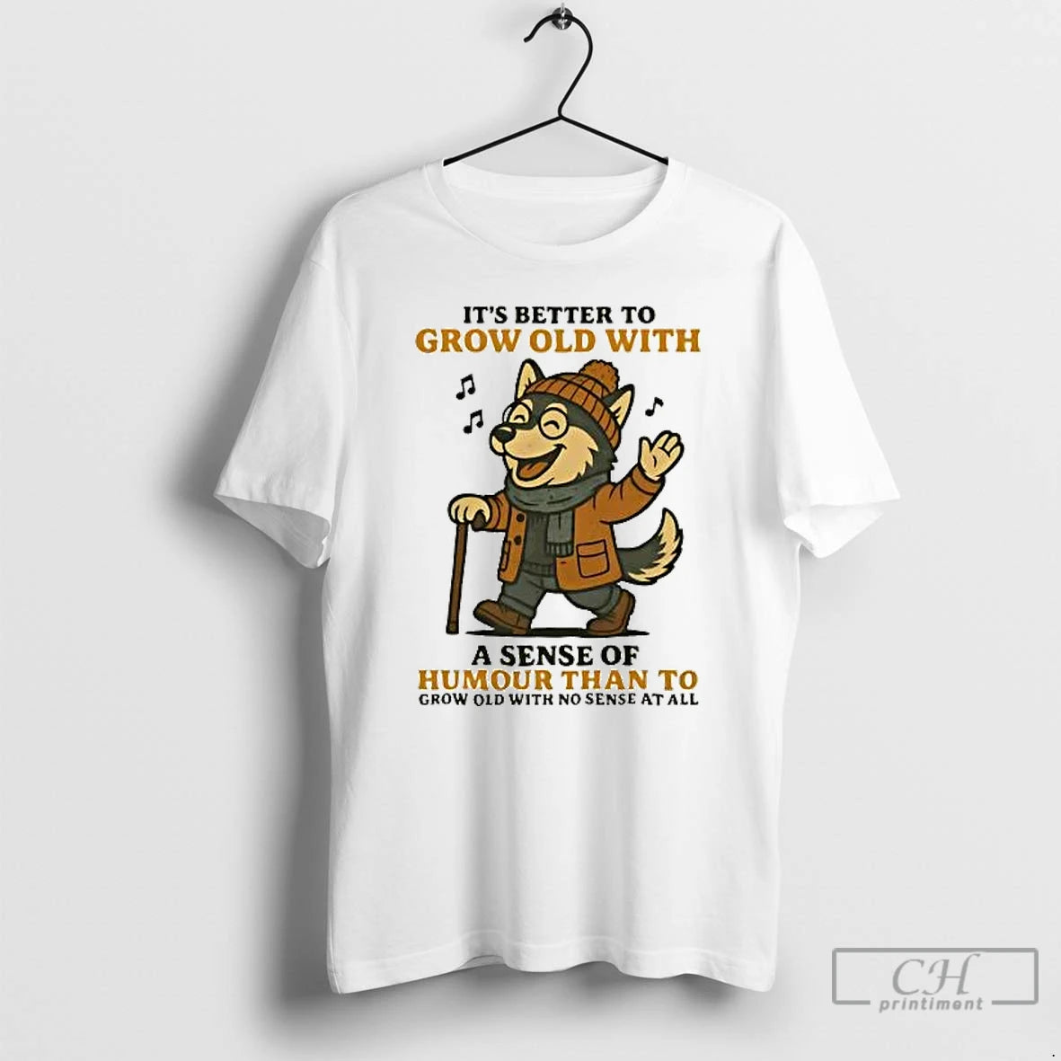 Classic Husky Its Better To Grow Old With A Sense Of Humour T Shirts Sweater Hoodie, Sweatshirt | PopFlextees.com