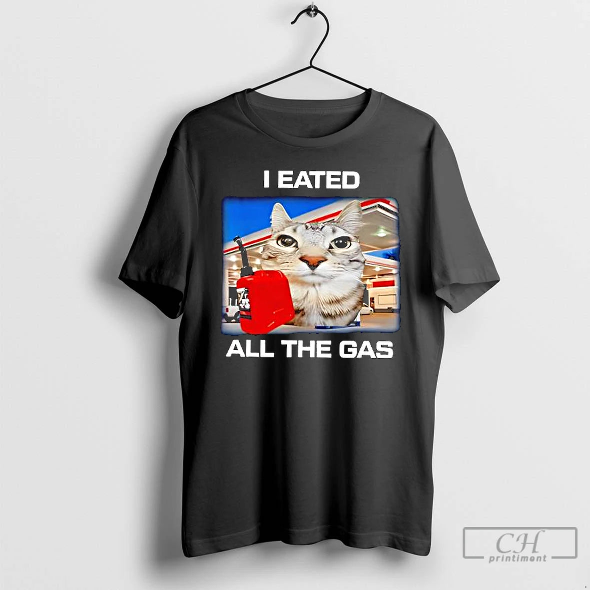 Classic I Eated All The Gas Silly Staring Cat Meme T-Shirts, Hoodie, Sweatshirt | PopFlextees.com