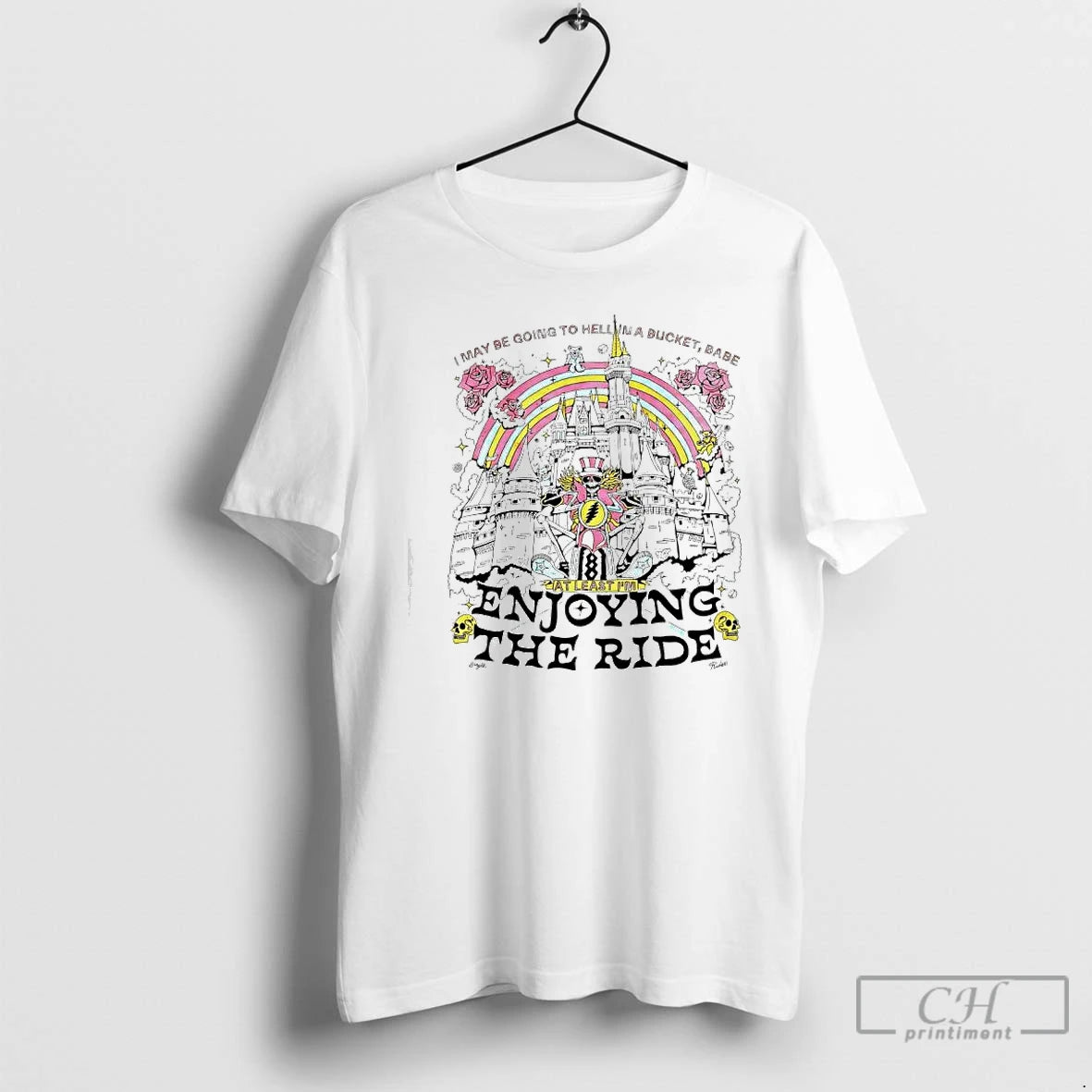 Classic I May Be Going To Hell In A Bucket Babe At Least Im Enjoying T-Shirts, Hoodie, Sweatshirt | PopFlextees.com