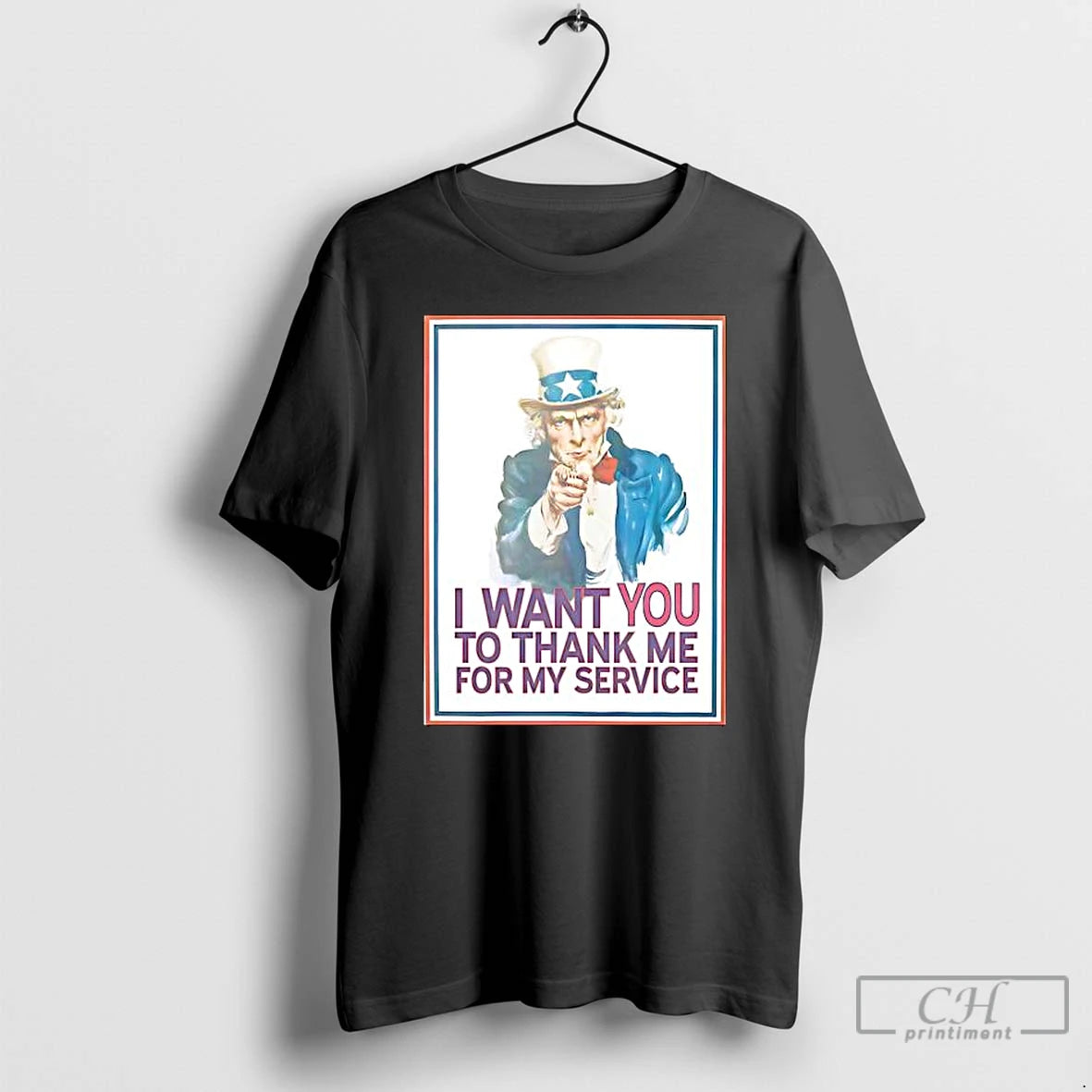 Classic I Want You To Thank Me For My Service Uncle Sam T Shirts Sweater Hoodie, Sweatshirt | PopFlextees.com