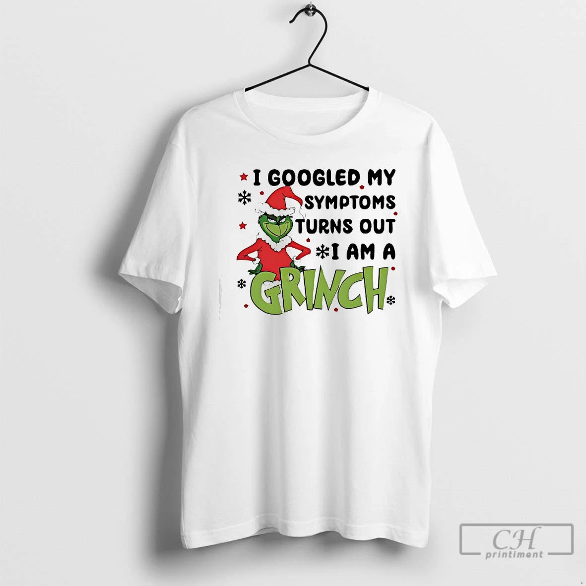 Classic I Googled My Symptoms Turns Out I Am A Grinch Christmas T Shirts Sweater Hoodie, Sweatshirt | PopFlextees.com
