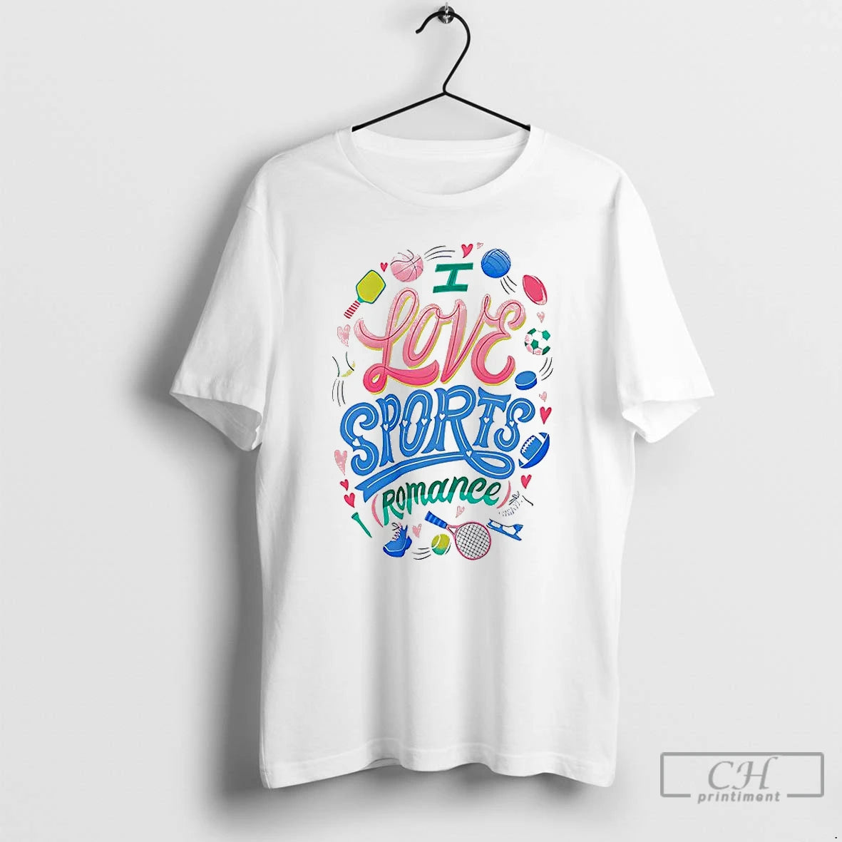 Classic I Love Sports Romance Style Symbols T-Shirts, Hoodie, Sweatshirt | PopFlextees.com