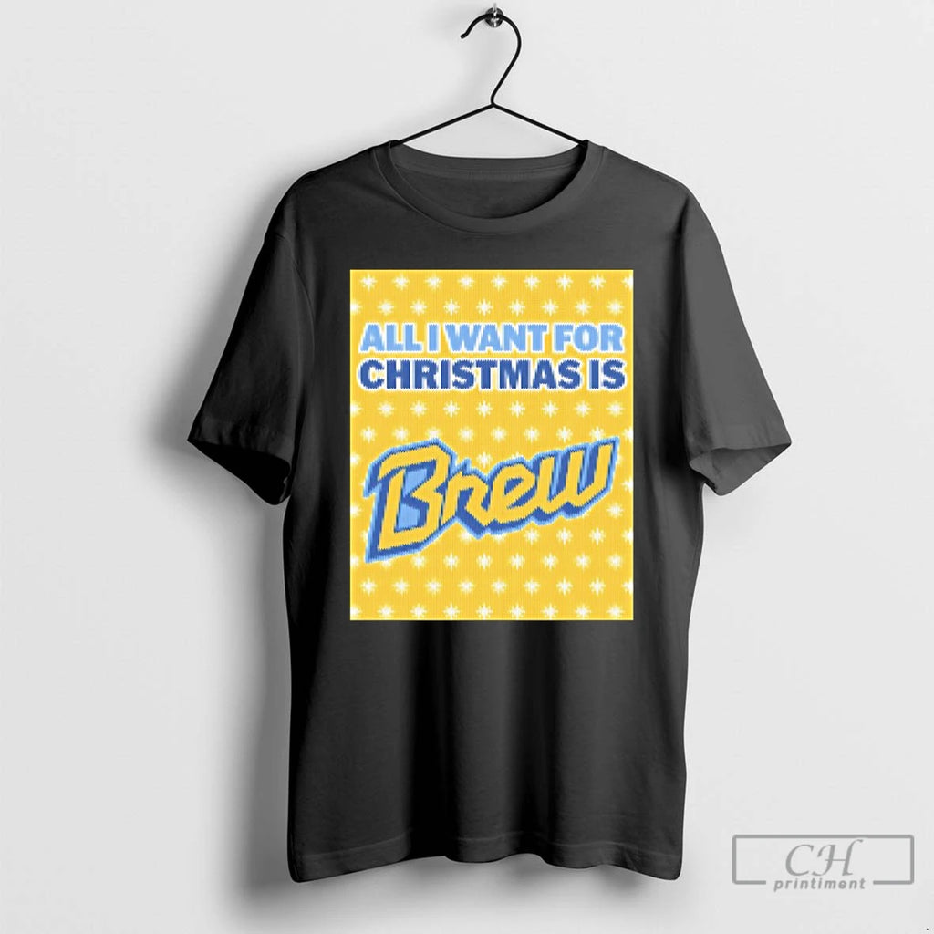 Classic I Want For Christmas Is Brew Baseball Ugly T-Shirts, Hoodie, Sweatshirt | PopFlextees.com