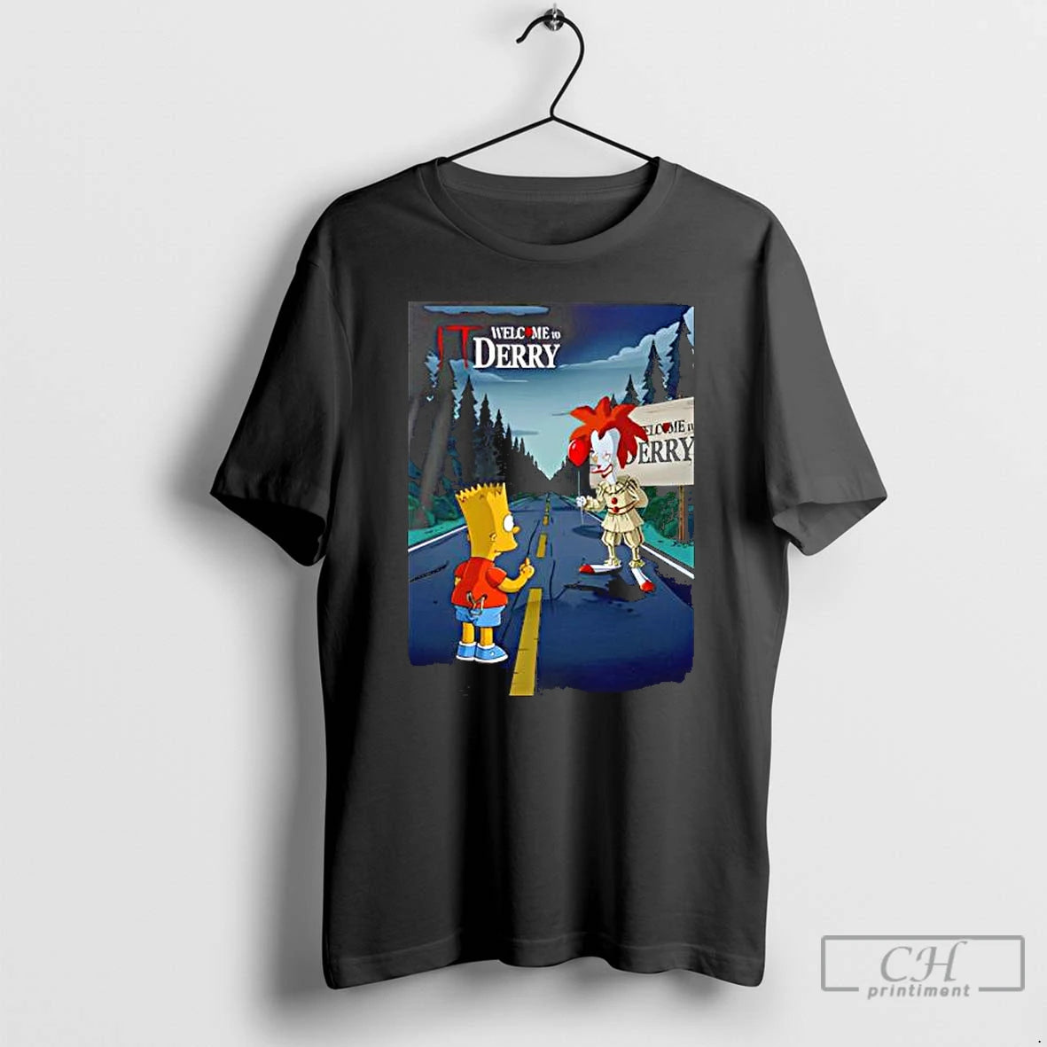 Classic It Welcome To Derry Bart Y Bob Simpson T-Shirts, Hoodie, Sweatshirt | PopFlextees.com