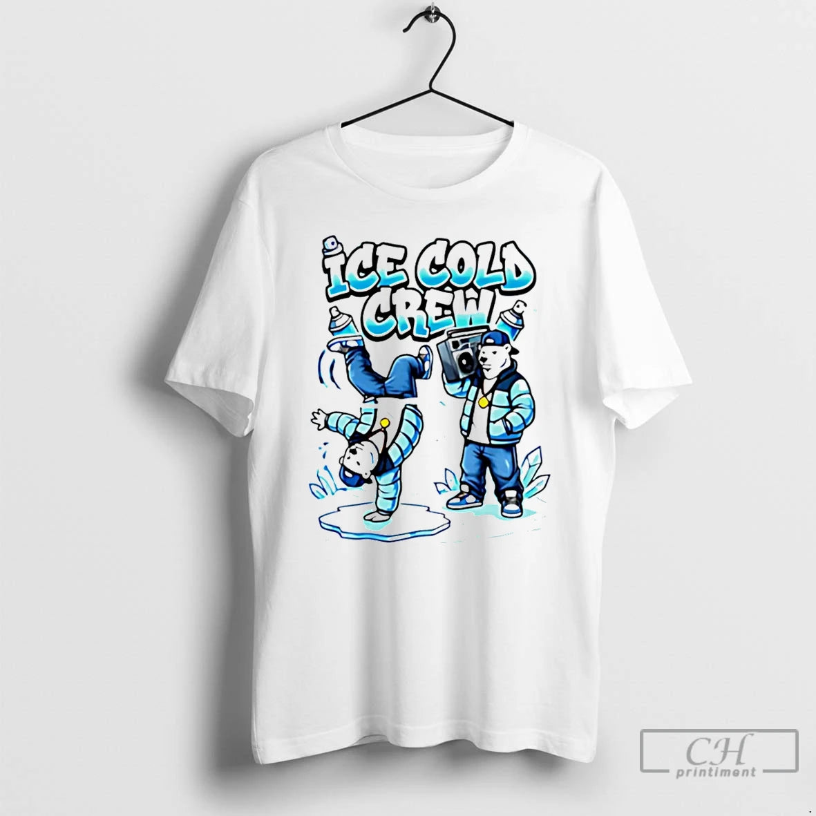 Classic Ice Cold Hip Hop Polar Bear Breakdance Christmas T-Shirts, Hoodie, Sweatshirt | PopFlextees.com