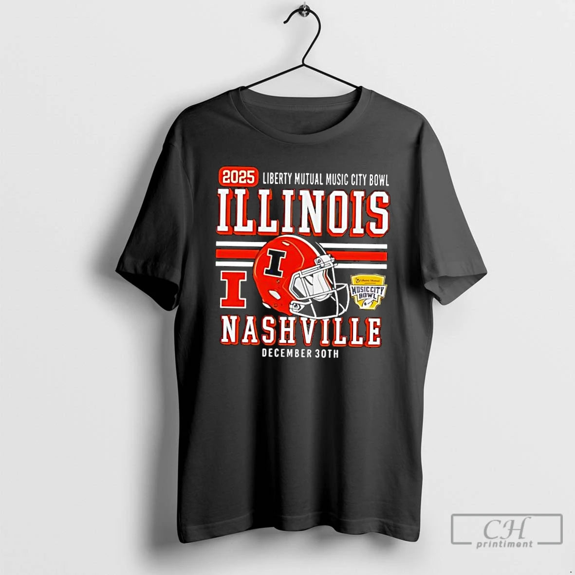 Classic Illinois Fighting Illini Football 2025 Liberty Mutual Music City T-Shirts, Hoodie, Sweatshirt | PopFlextees.com