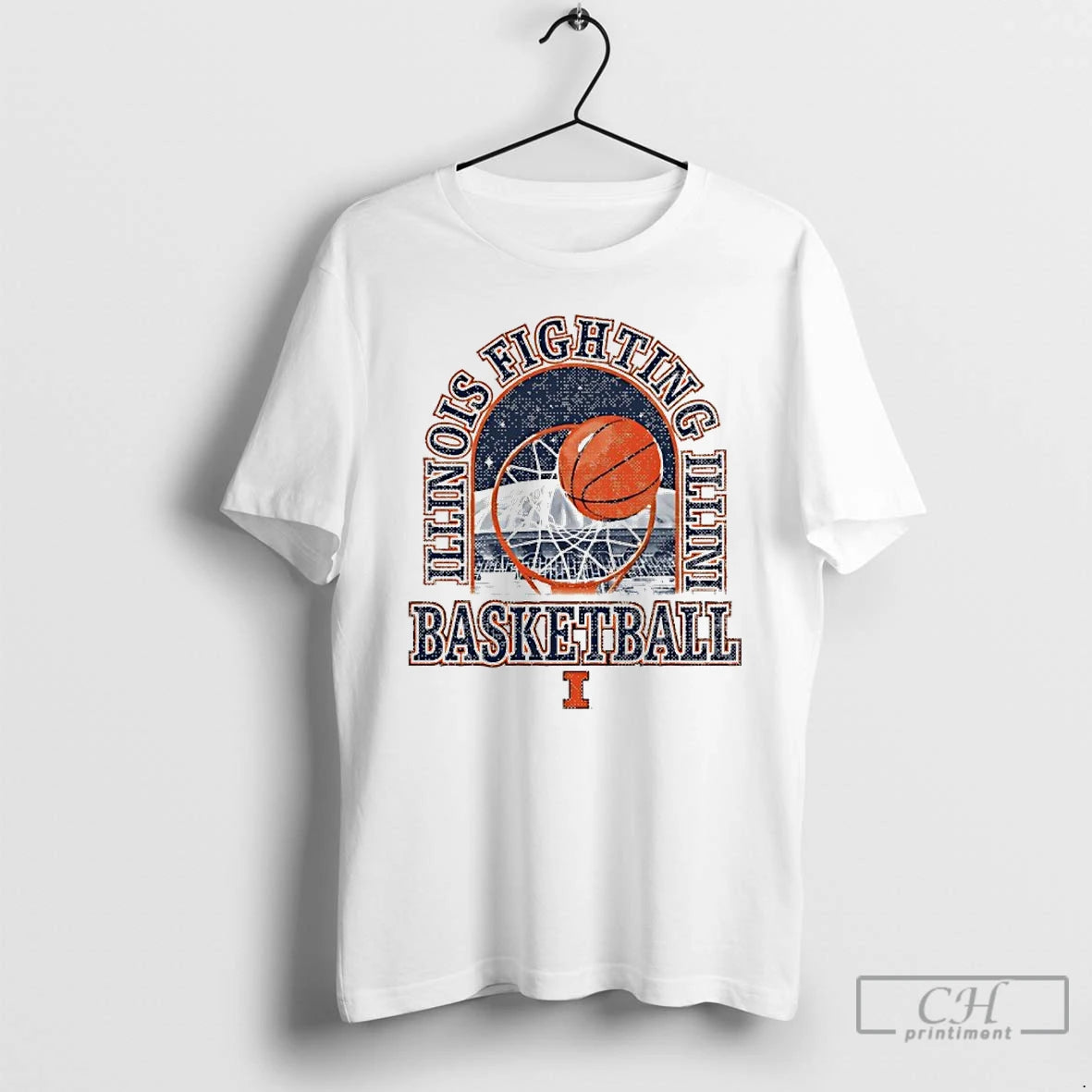 Classic Illinois Fighting Illini Basketball Graphic Vintage T-Shirts, Hoodie, Sweatshirt | PopFlextees.com