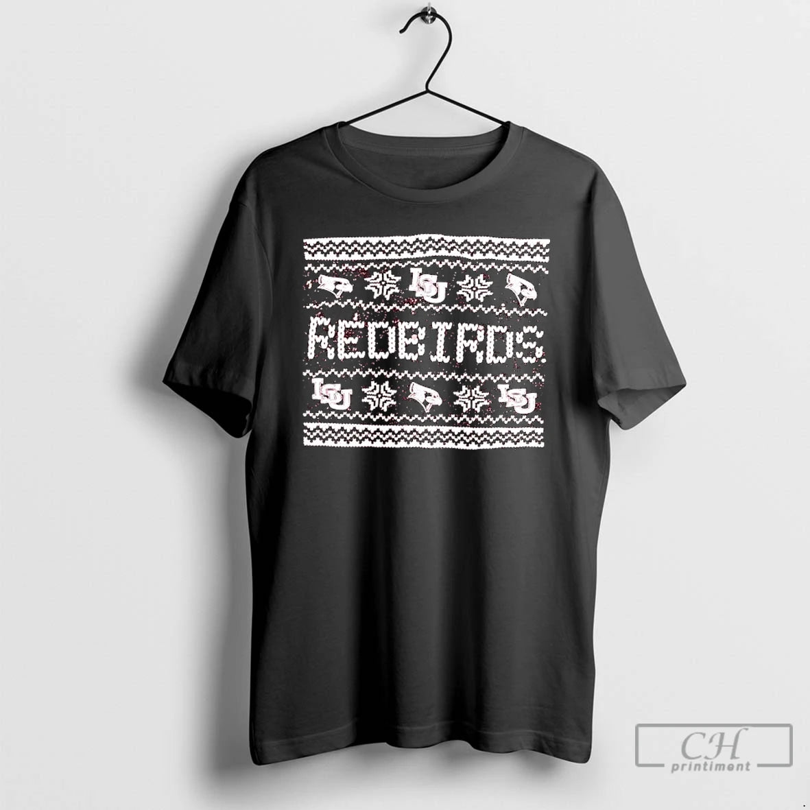 Classic Illinois State University Isu Redbirds Ugly Christmas T-Shirts, Hoodie, Sweatshirt | PopFlextees.com