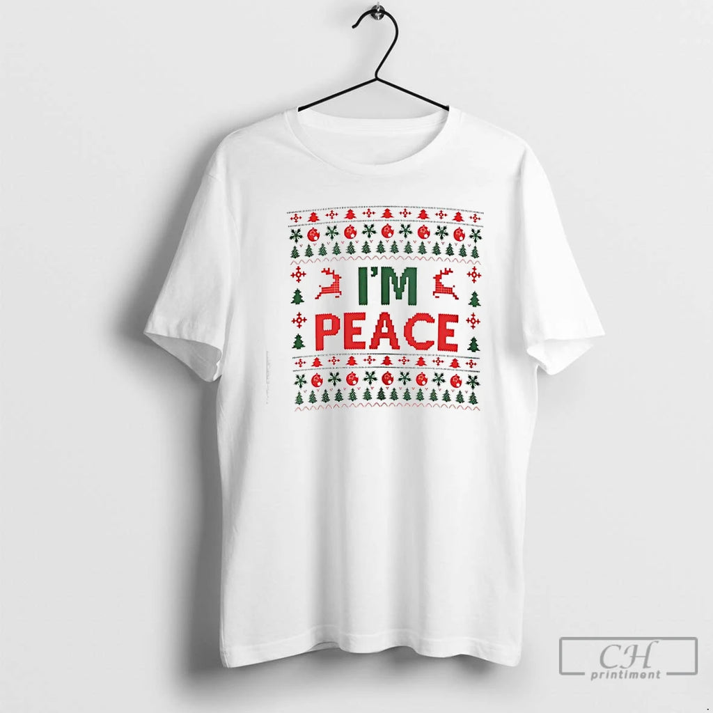 Classic Im Peace Ugly Christmas T-Shirts, Hoodie, Sweatshirt | PopFlextees.com