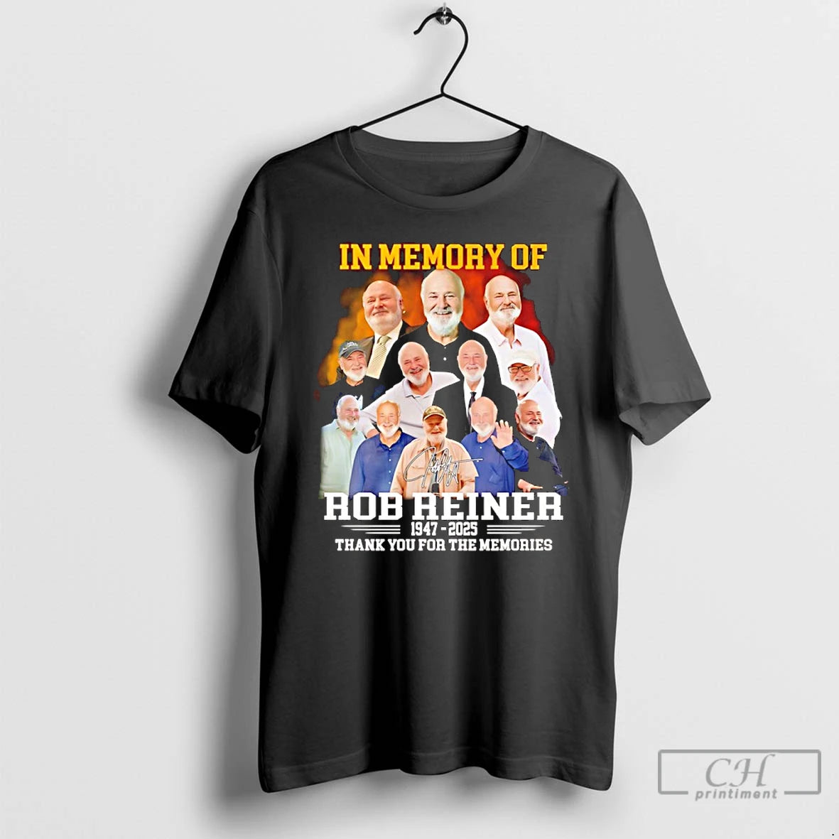 Classic In Memory Of Rob Reiner 1947 2025 Thank You For The Memories Signature T-Shirts, Hoodie, Sweatshirt | PopFlextees.com
