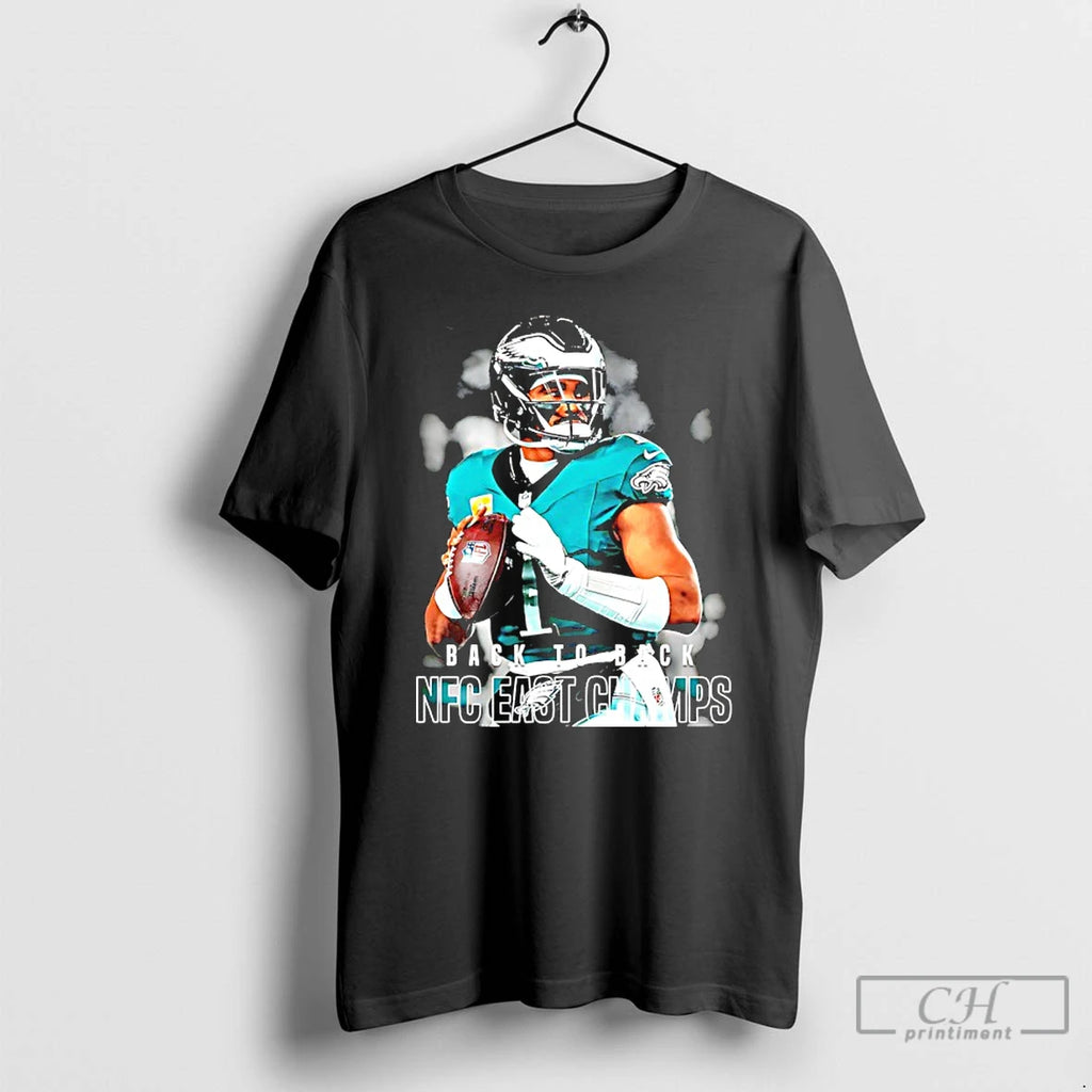 Classic Jalen Hurts 2025 Back To Back Nfc East Champs T-Shirts, Hoodie, Sweatshirt | PopFlextees.com