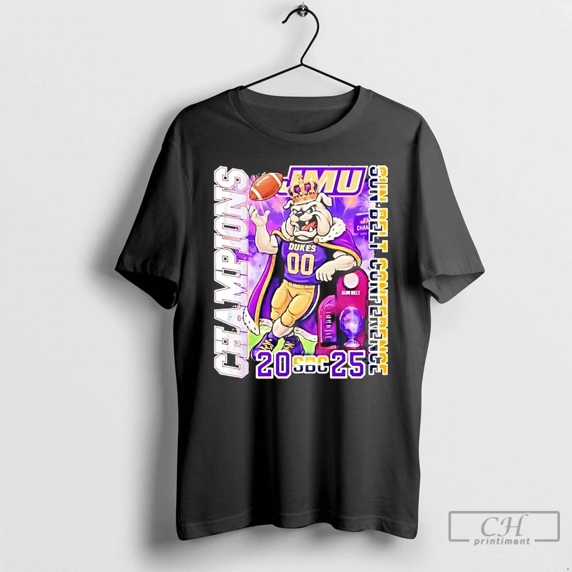 Classic James Madison Dukes Sun Belt Conference Champions Mascot 2025 T-Shirts, Hoodie, Sweatshirt | PopFlextees.com