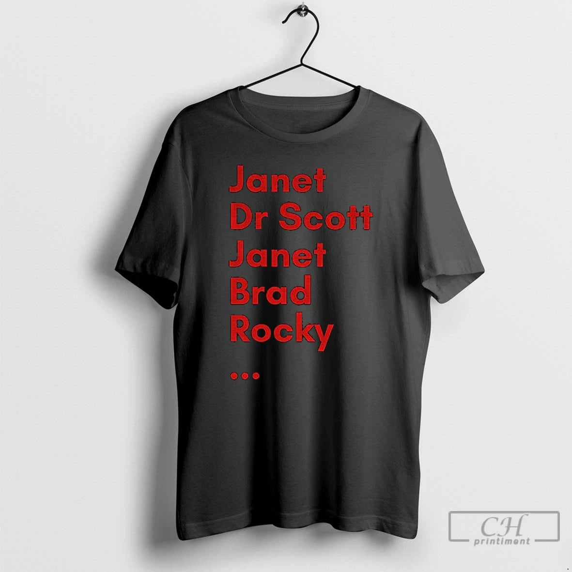 Classic Janet Dr Scott Janet Brad Rocky Rocky Horror Show T-Shirts, Hoodie, Sweatshirt | PopFlextees.com