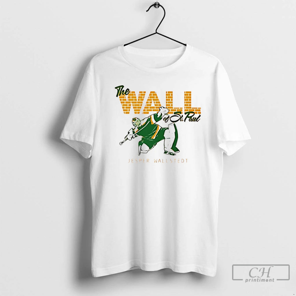 Classic Jesper Wallstedt Minnesota Wild The Wall Of St Paul Christmas T-Shirts, Hoodie, Sweatshirt | PopFlextees.com