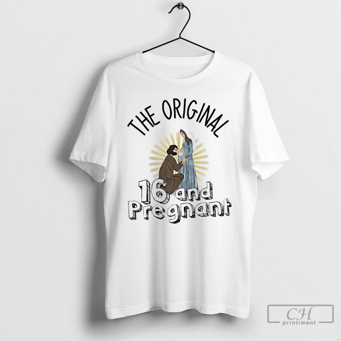 Classic Jesus And Mary The 16 And Pregnant T-Shirts, Hoodie, Sweatshirt | PopFlextees.com
