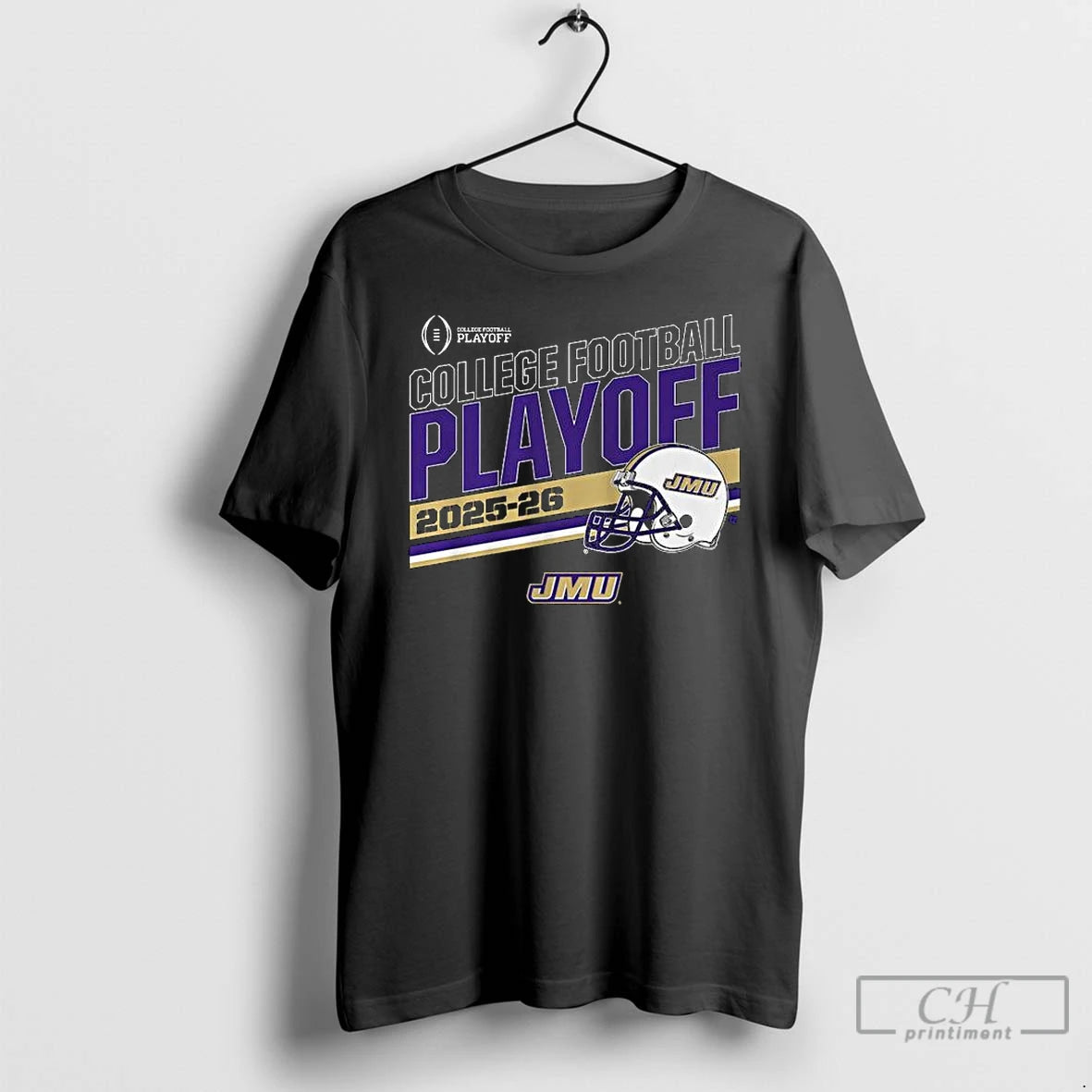 Classic Jmu Football 2025 Cfp Stripe T-Shirts, Hoodie, Sweatshirt | PopFlextees.com