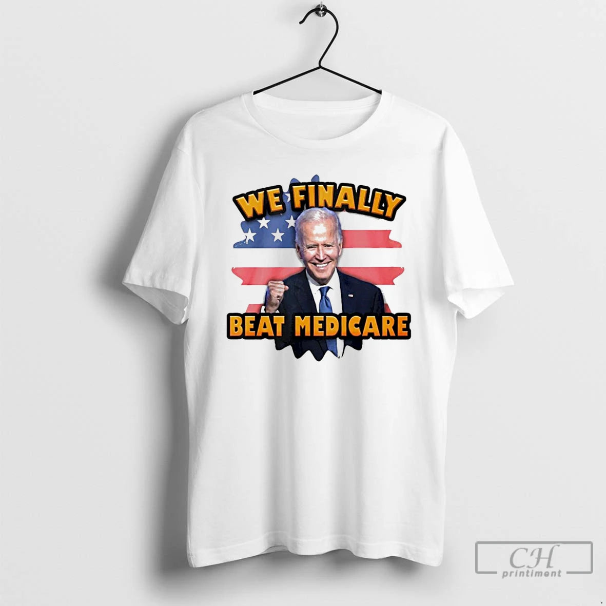 Classic Joe Biden We Finally Beat Medicare Usa Flag T-Shirts, Hoodie, Sweatshirt | PopFlextees.com