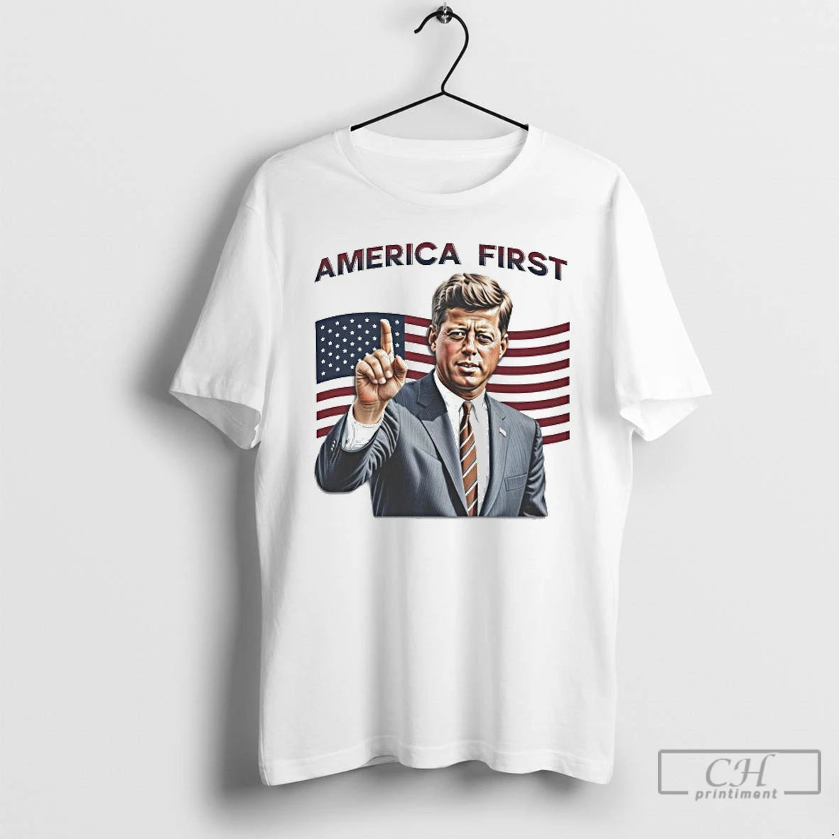Classic John F Kennedy America First Flag T-Shirts, Hoodie, Sweatshirt | PopFlextees.com