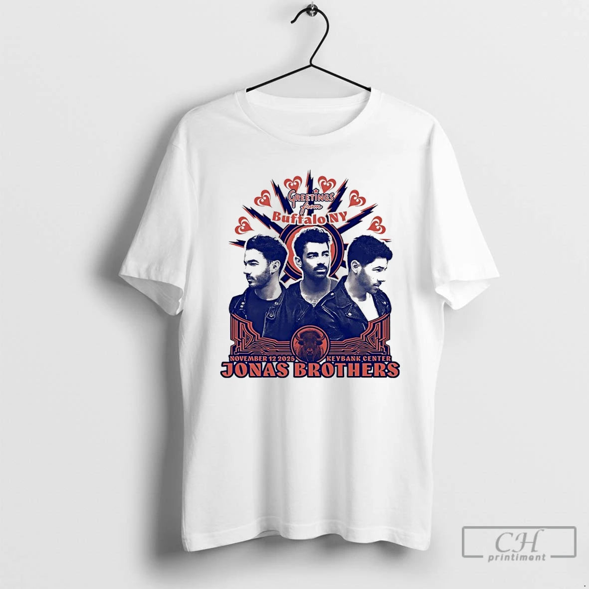 Classic Jonas Brothers Greetings From Buffalo Ny Keybank Center 2025 T-Shirts, Hoodie, Sweatshirt | PopFlextees.com