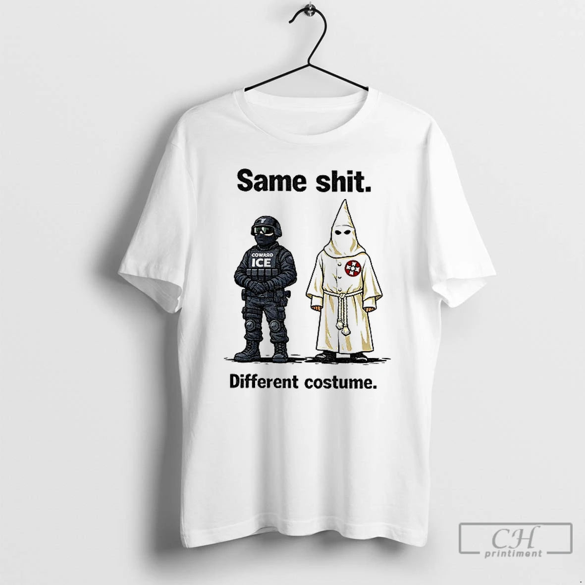 Classic Kkk Coward Ice Same Shit Different Costume T-Shirts, Hoodie, Sweatshirt | PopFlextees.com