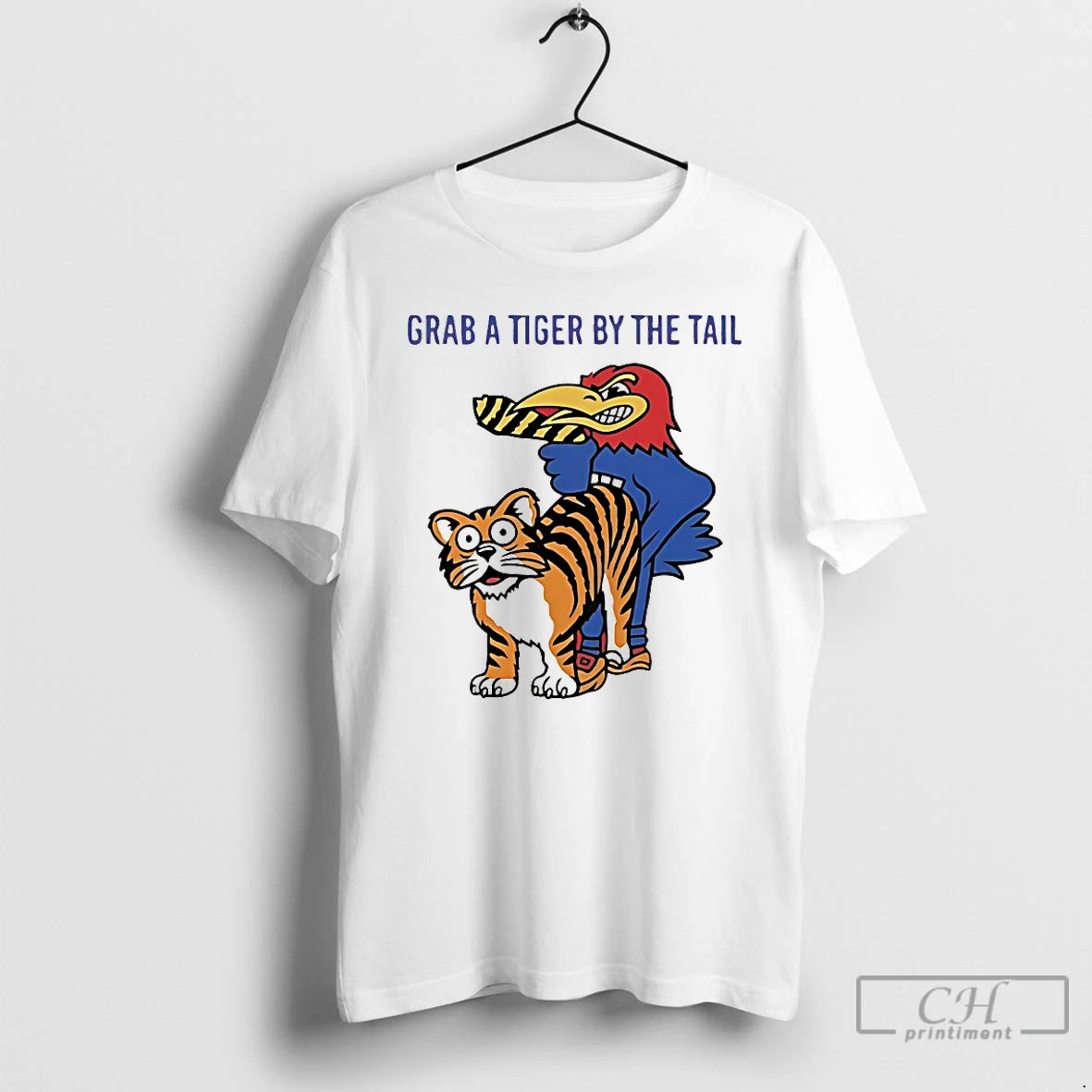 Classic Kansas Jayhawks Vs Missouri Tigers Grab A Tiger By The Tail T Shirts Sweater Hoodie, Sweatshirt | PopFlextees.com