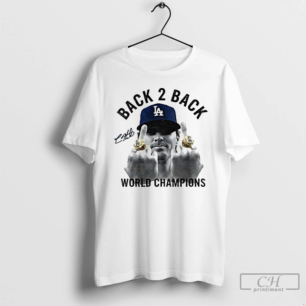 Classic Kike Hernandez Middle Finger Back 2 Back World Series Champs 2025 Signature T Shirts Hoodie, Sweatshirt