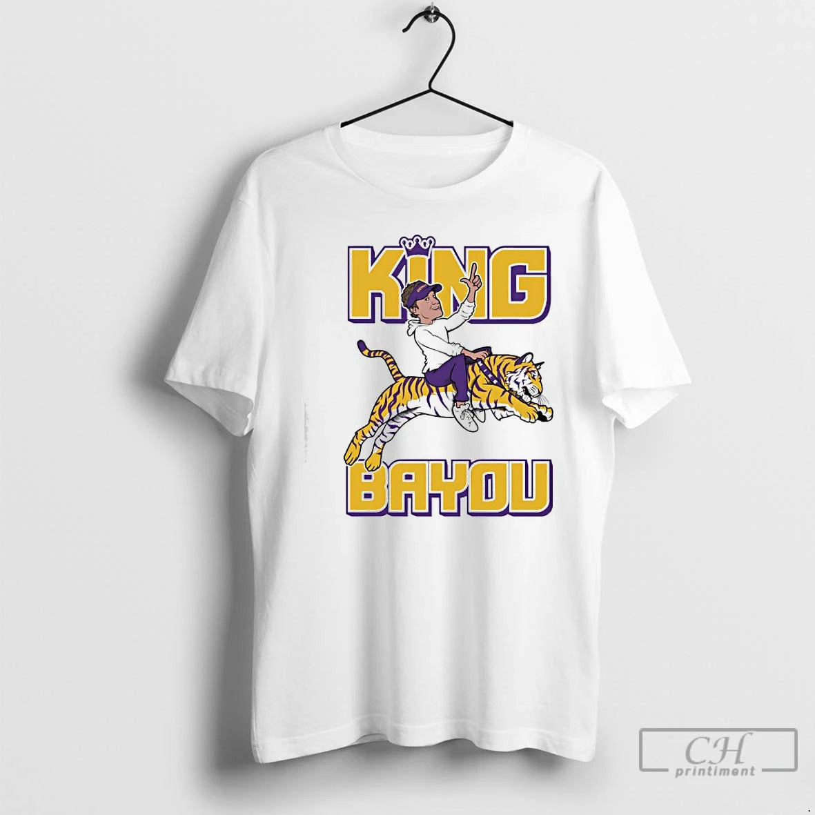 Classic King Of The Bayou Tiger Mascot Player T-Shirts, Hoodie, Sweatshirt | PopFlextees.com