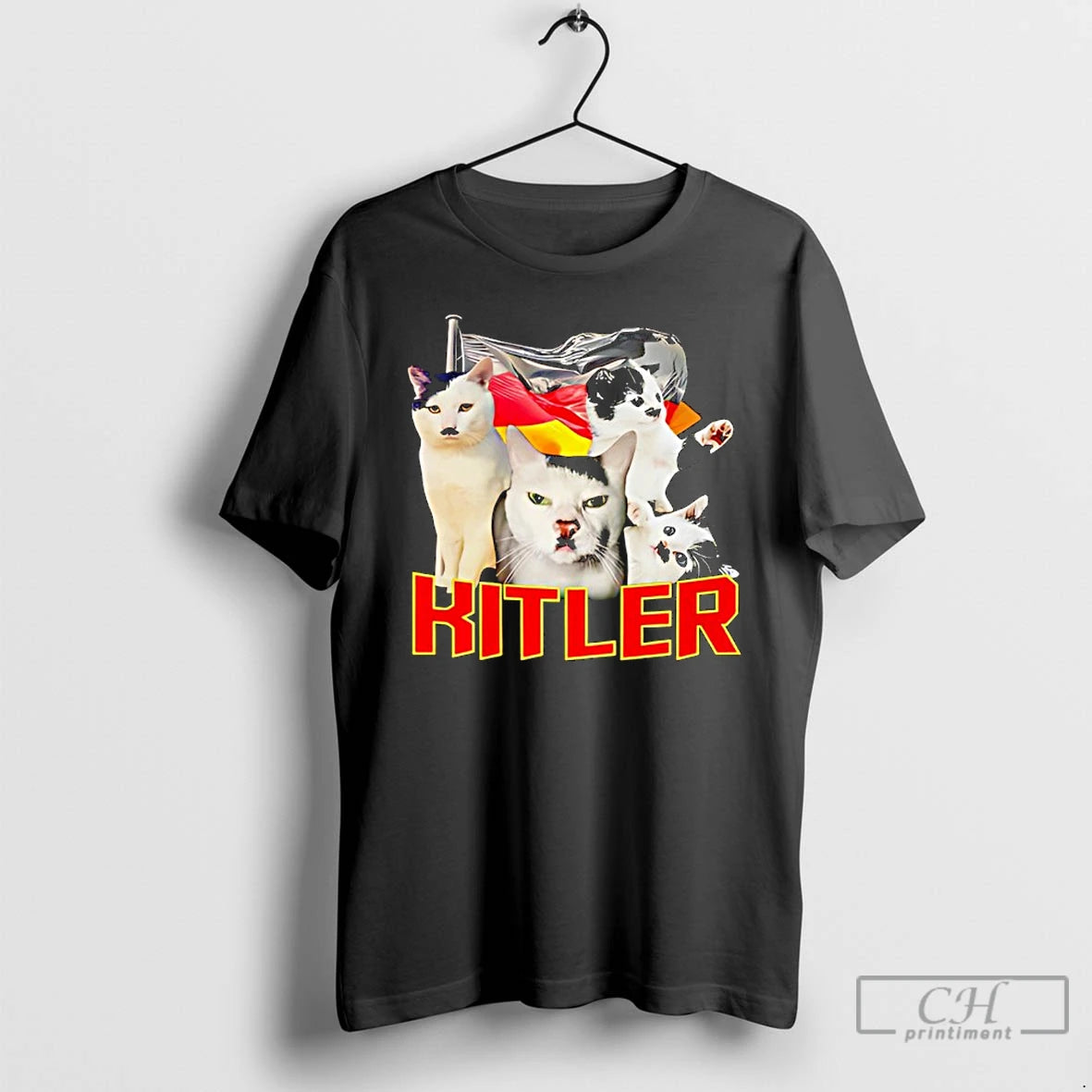 Classic Kitler Hitler Cat Graphic Funny T-Shirts, Hoodie, Sweatshirt | PopFlextees.com
