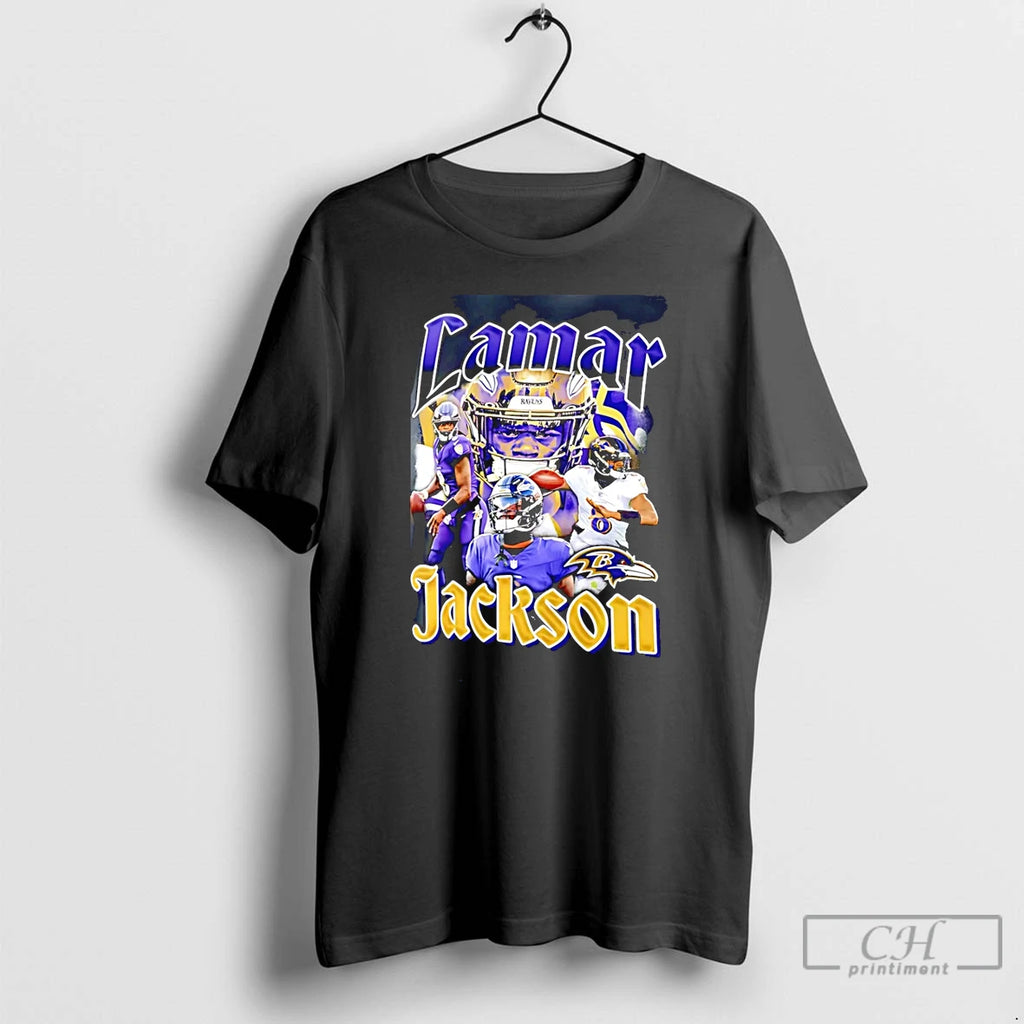 Classic Lamar Jackson Baltimore Ravens Notorious Graphic T-Shirts, Hoodie, Sweatshirt | PopFlextees.com
