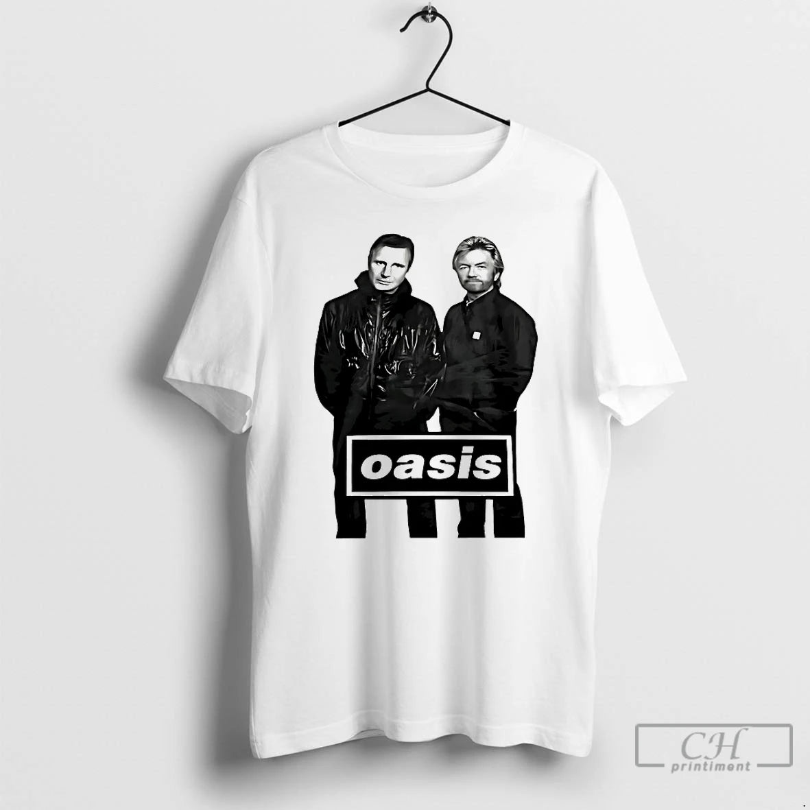 Classic Liam Neeson And Noel Edmonds Oasis T-Shirts, Hoodie, Sweatshirt | PopFlextees.com