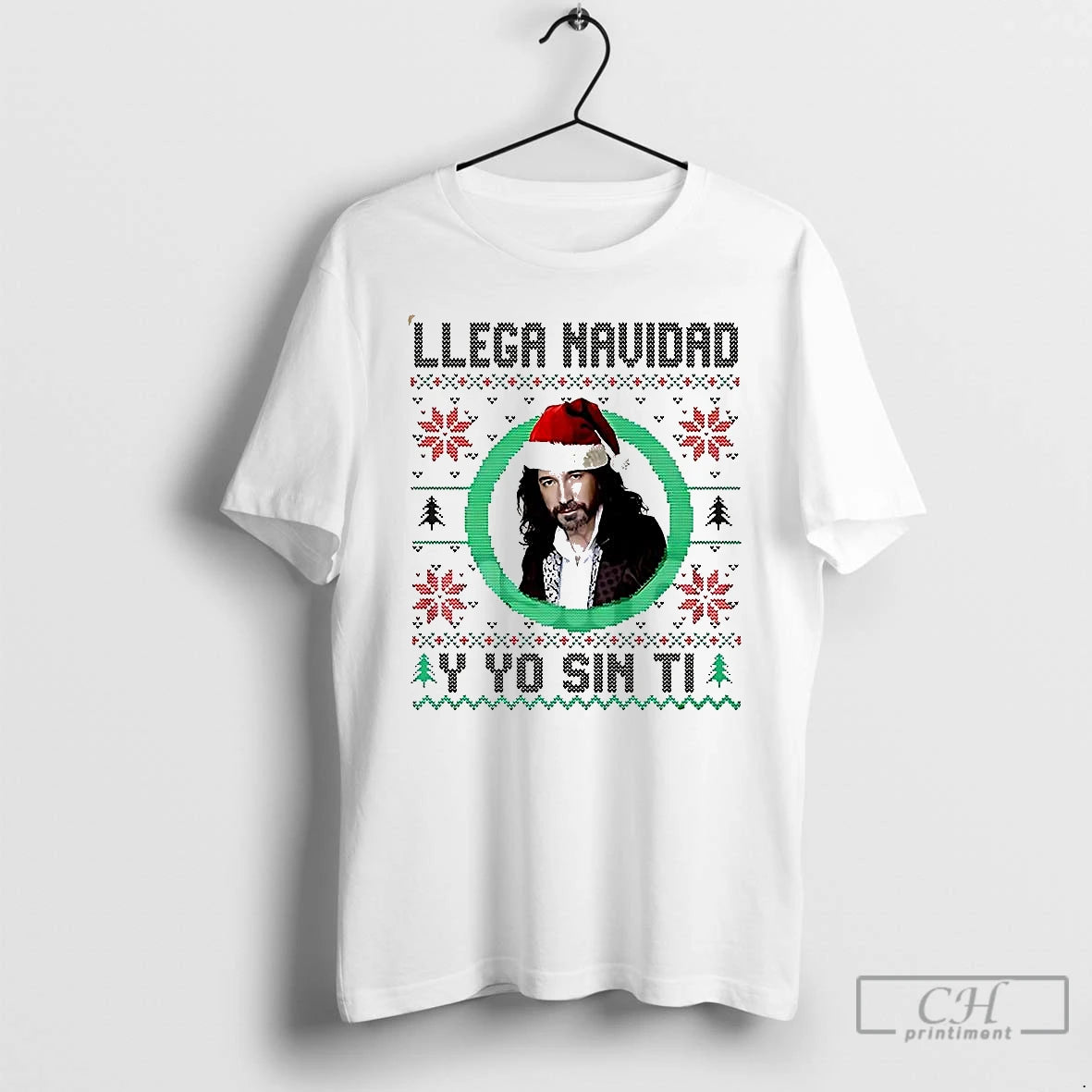 Classic Llega Navidad Y Yo Sin Ti Ugly Christmas Music Lover T-Shirts, Hoodie, Sweatshirt | PopFlextees.com