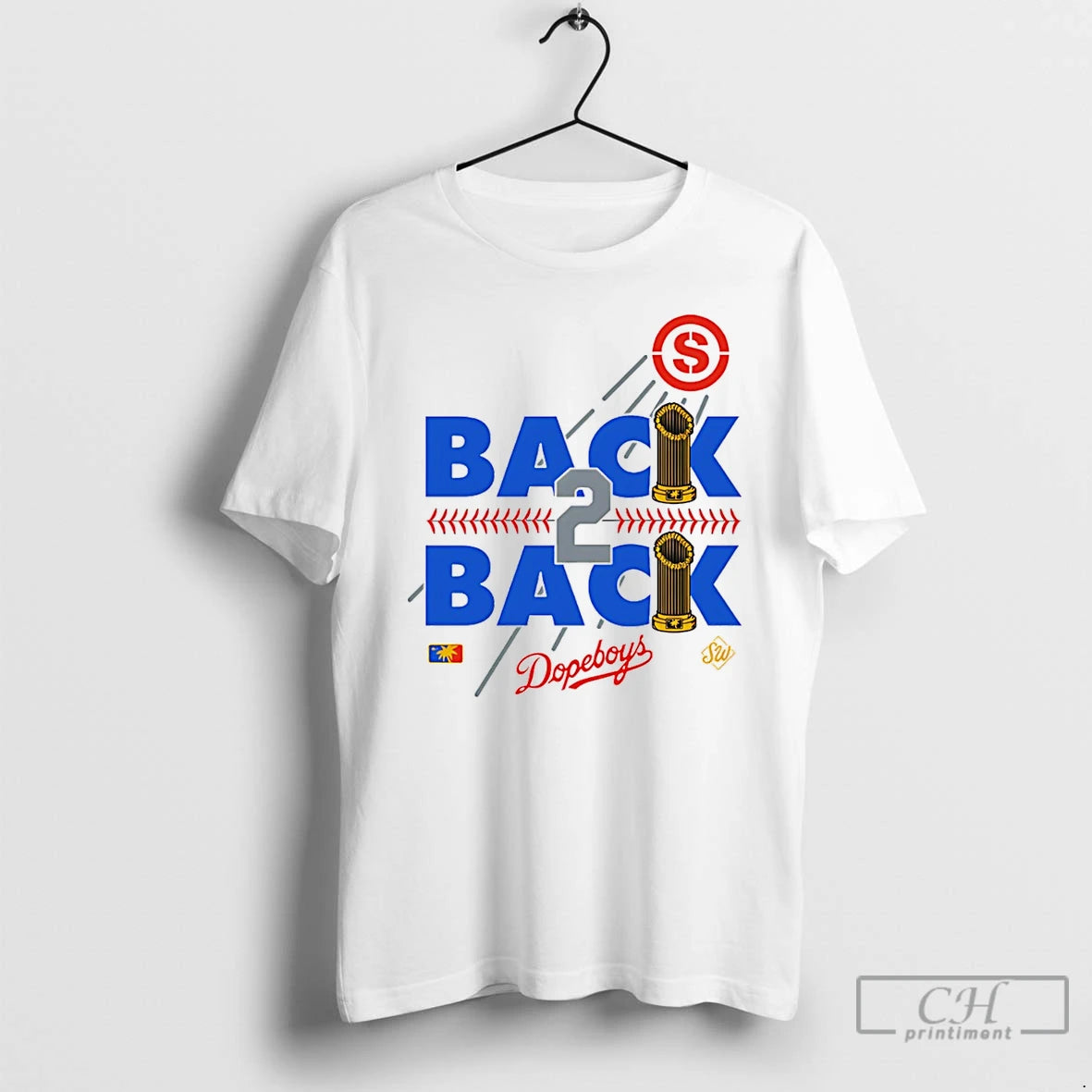Classic Los Angeles Dodgers Back 2 Back Champions 2 Trophy T-Shirts, Hoodie, Sweatshirt | PopFlextees.com