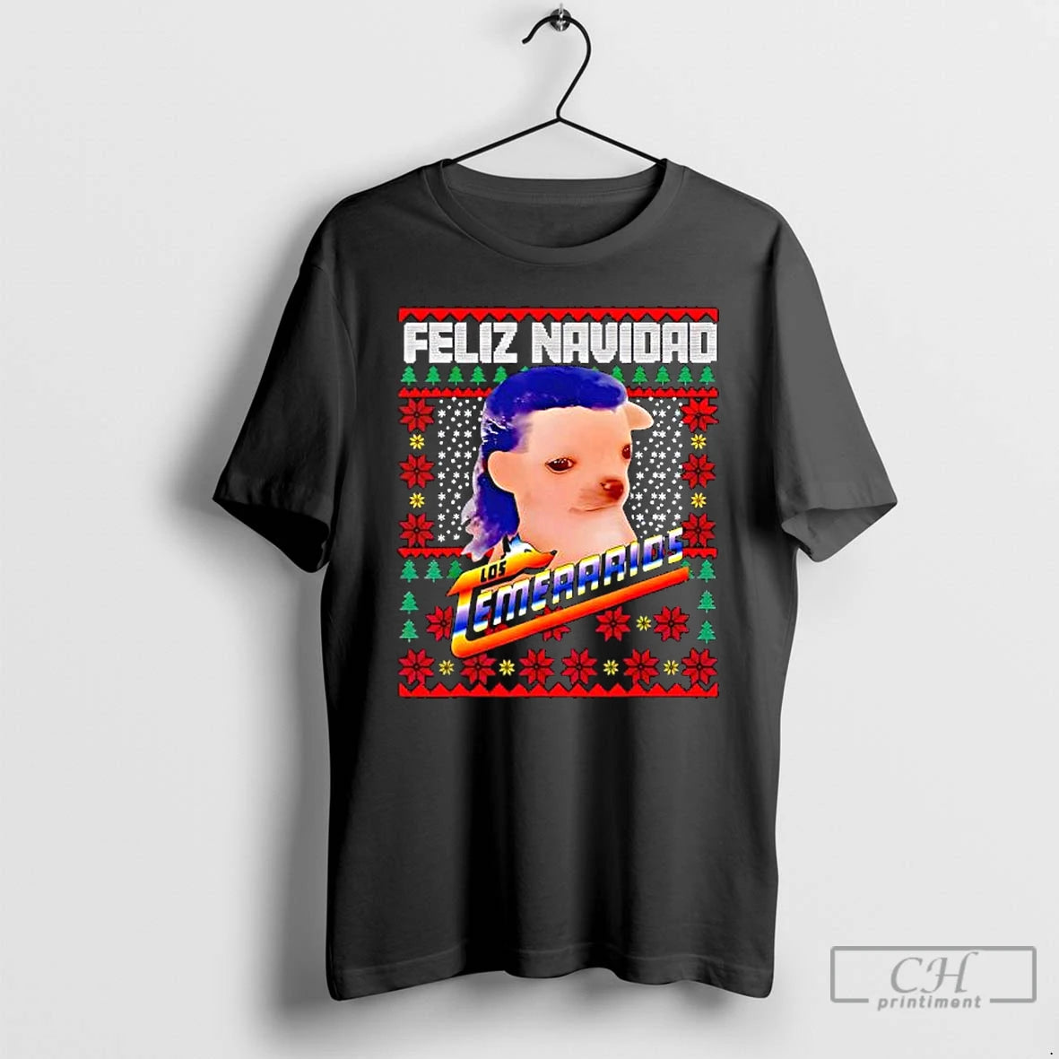 Classic Los Temerarios Dog Merry Christmas Feliz Navidad T-Shirts, Hoodie, Sweatshirt | PopFlextees.com
