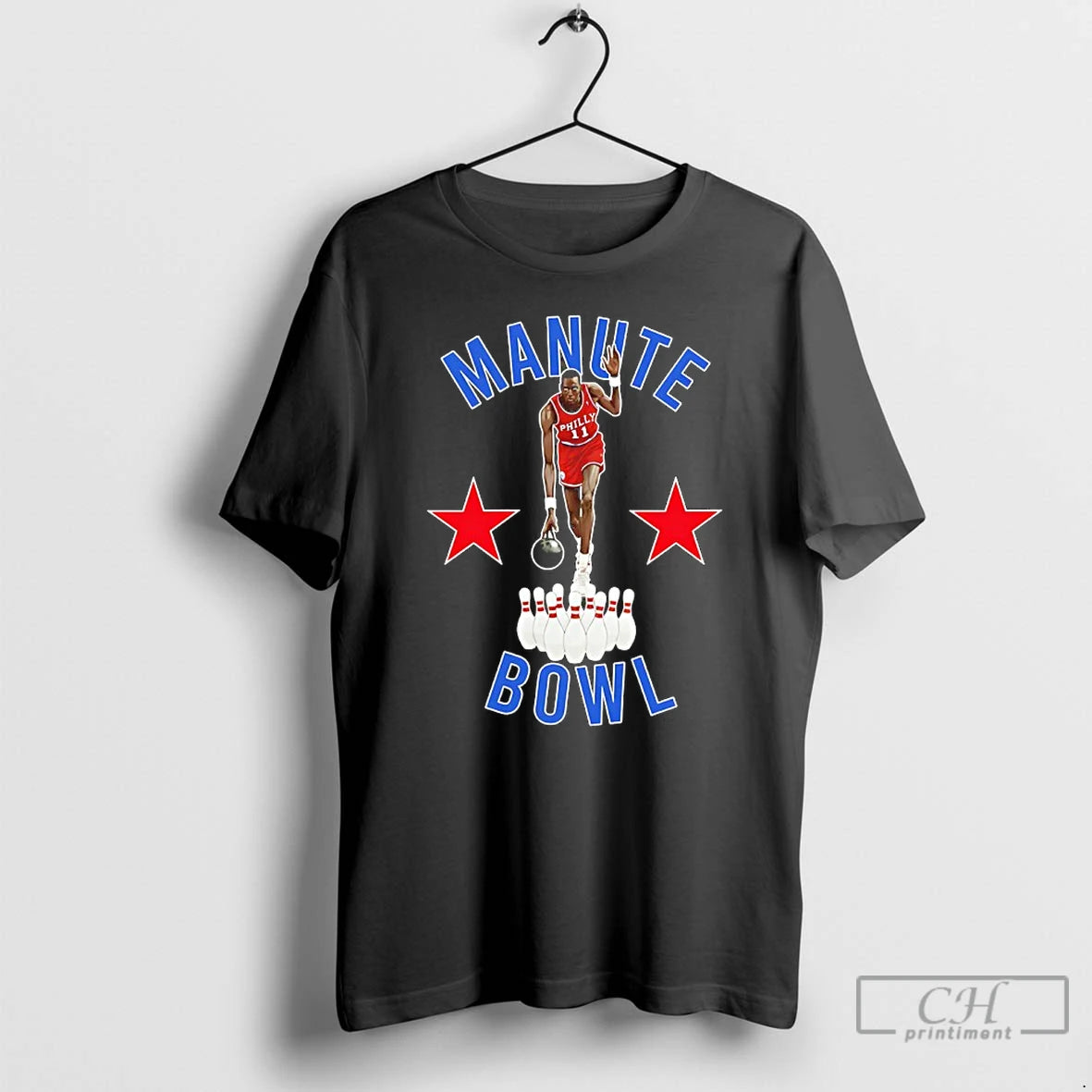 Classic Manute Bol Philadelphia 76ers Bowling Minute Manute T-Shirts, Hoodie, Sweatshirt | PopFlextees.com