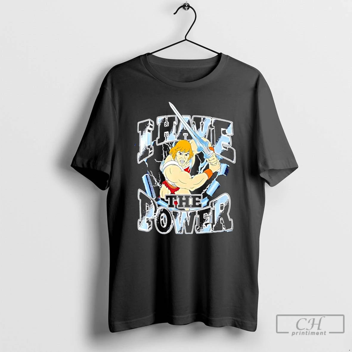 Classic Masters Of The Universe He Man Power Graphic T-Shirts, Hoodie, Sweatshirt | PopFlextees.com