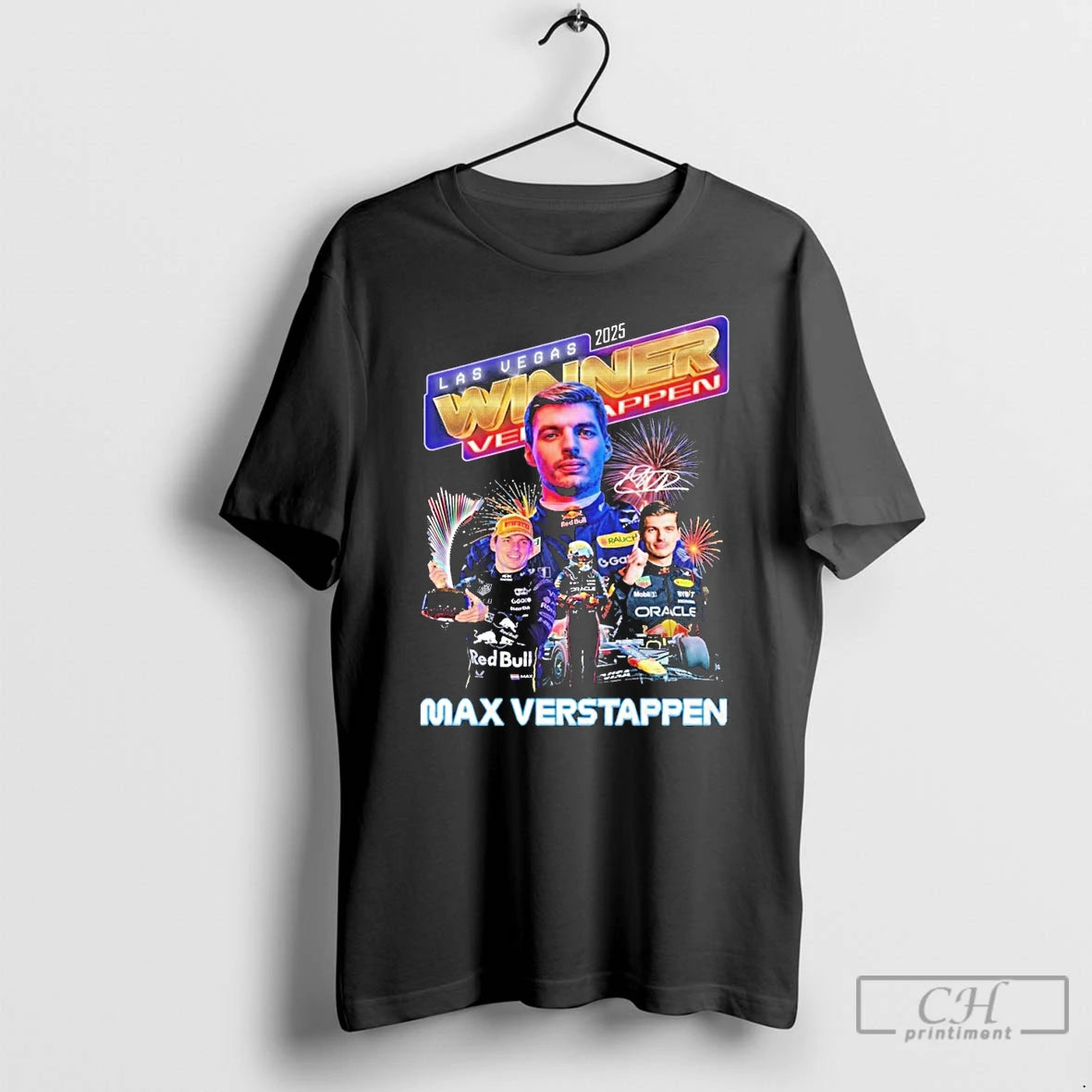 Classic Max Verstappen Las Vegas Winner Verstappen 2025 Signature T-Shirts, Hoodie, Sweatshirt | PopFlextees.com