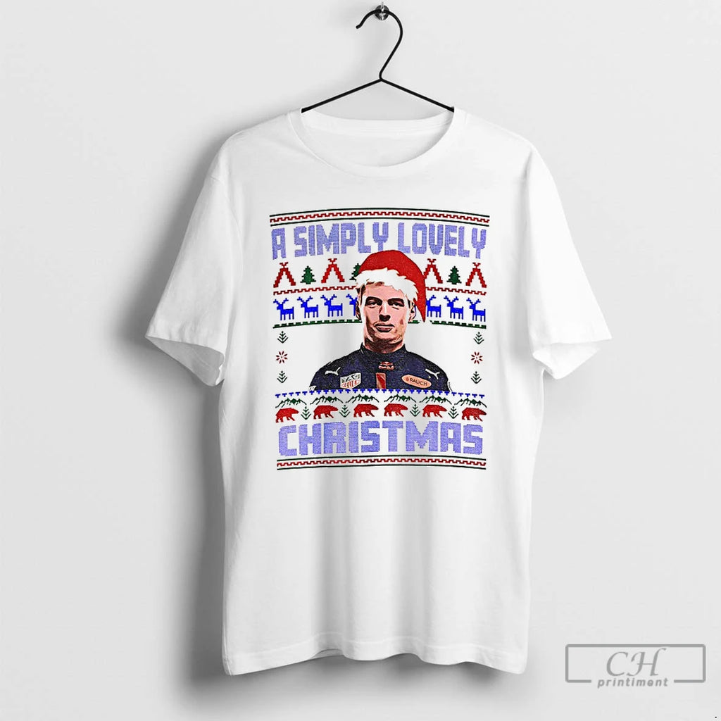 Classic Max Verstappen Santa Hat A Simply Lovely Christmas 2025 T-Shirts, Hoodie, Sweatshirt | PopFlextees.com