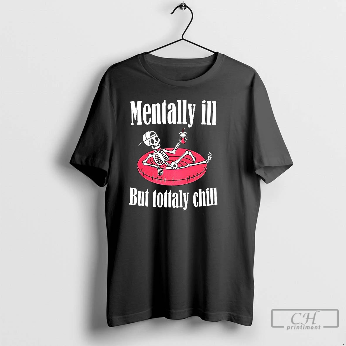Classic Mentally Ill But Totally Chill Mental Health T-Shirts, Hoodie, Sweatshirt | PopFlextees.com