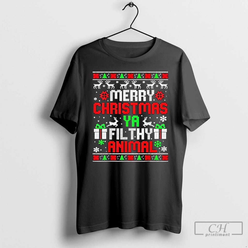 Classic Merry Christmas Animal Filthy Ya Xmas Family Pajama T-Shirts, Hoodie, Sweatshirt | PopFlextees.com