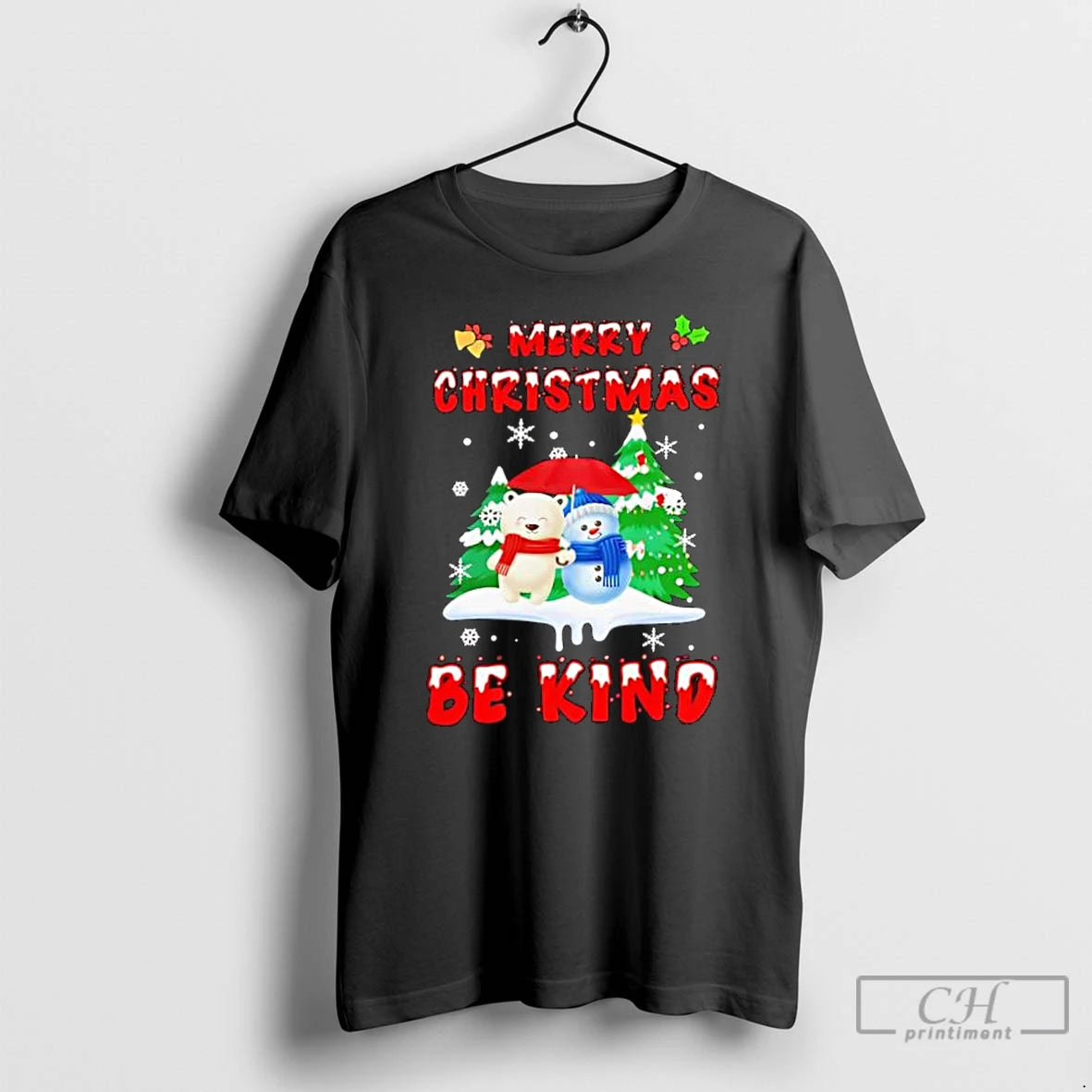 Classic Merry Christmas Be Kind Snowman Xmas Treestylish T-Shirts, Hoodie, Sweatshirt | PopFlextees.com