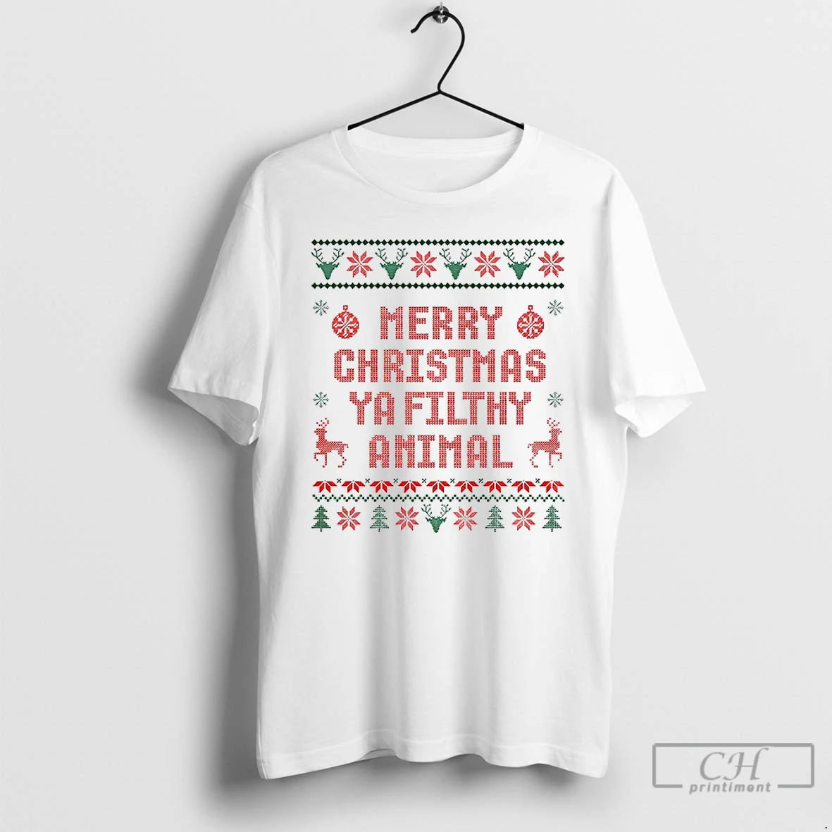 Classic Merry Christmas Ya Filthy Animal Ugly Christmas 2025 T-Shirts, Hoodie, Sweatshirt | PopFlextees.com