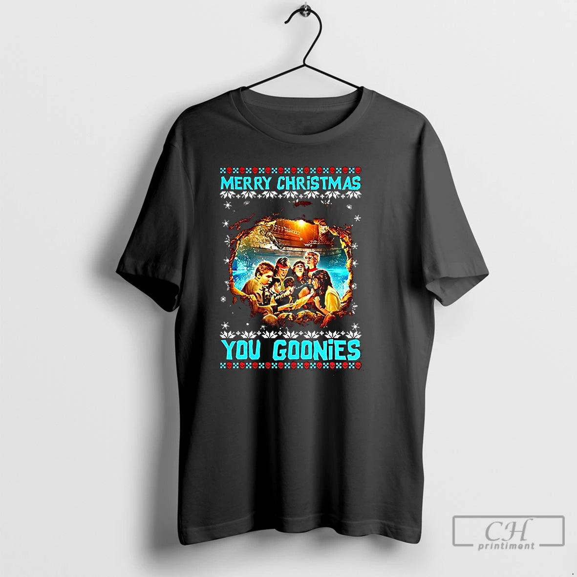 Classic Merry Christmas You Goonies Classic Adventure Ugly Xmas T-Shirts, Hoodie, Sweatshirt | PopFlextees.com