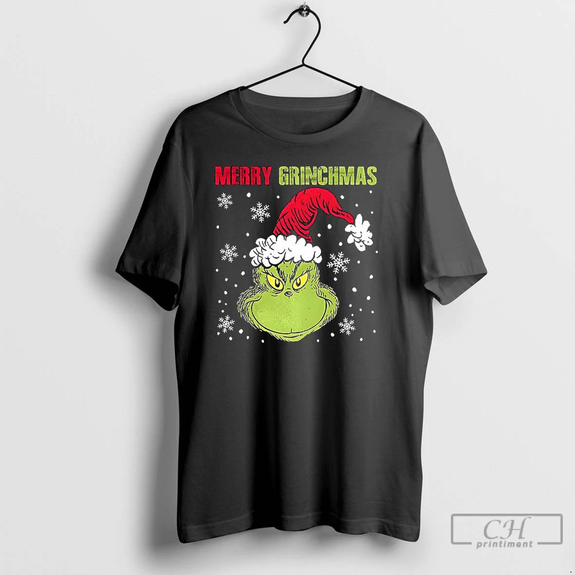 Classic Merry Grinchmas Grinch Head Santa Hat Christmas T-Shirts, Hoodie, Sweatshirt | PopFlextees.com