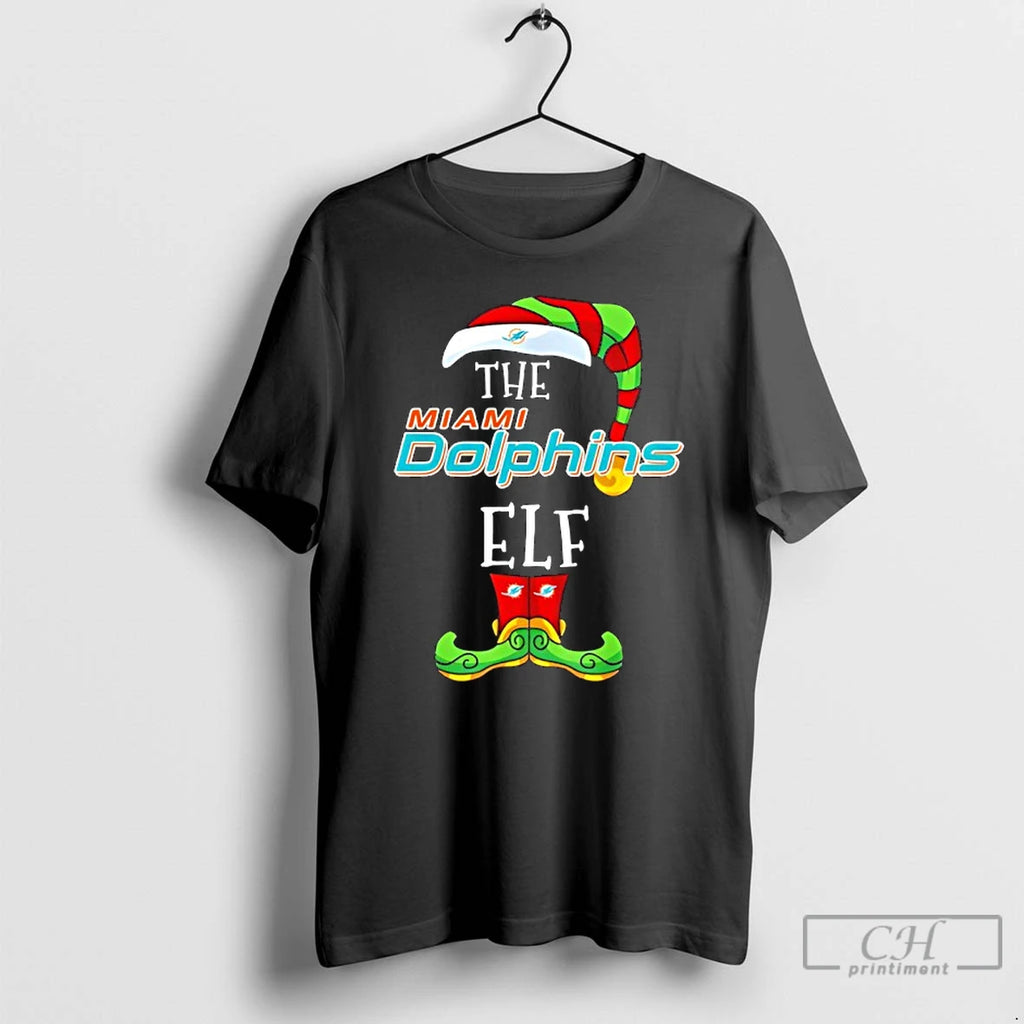 Classic Miami Dolphins Christmas Team Mashup Elf T-Shirts, Hoodie, Sweatshirt | PopFlextees.com