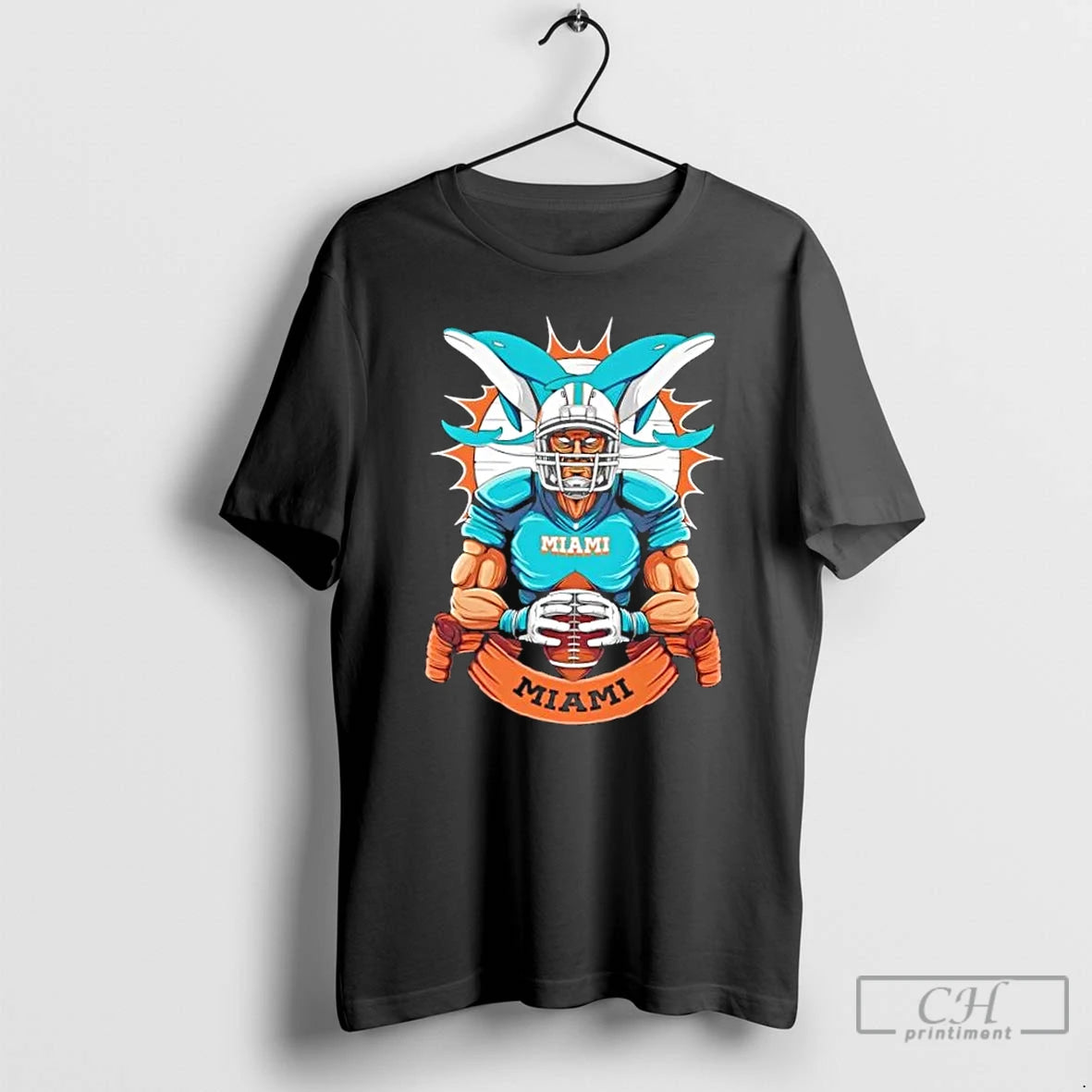 Classic Miami Dolphins Football Mascot Hug The Ball T-Shirts, Hoodie, Sweatshirt | PopFlextees.com