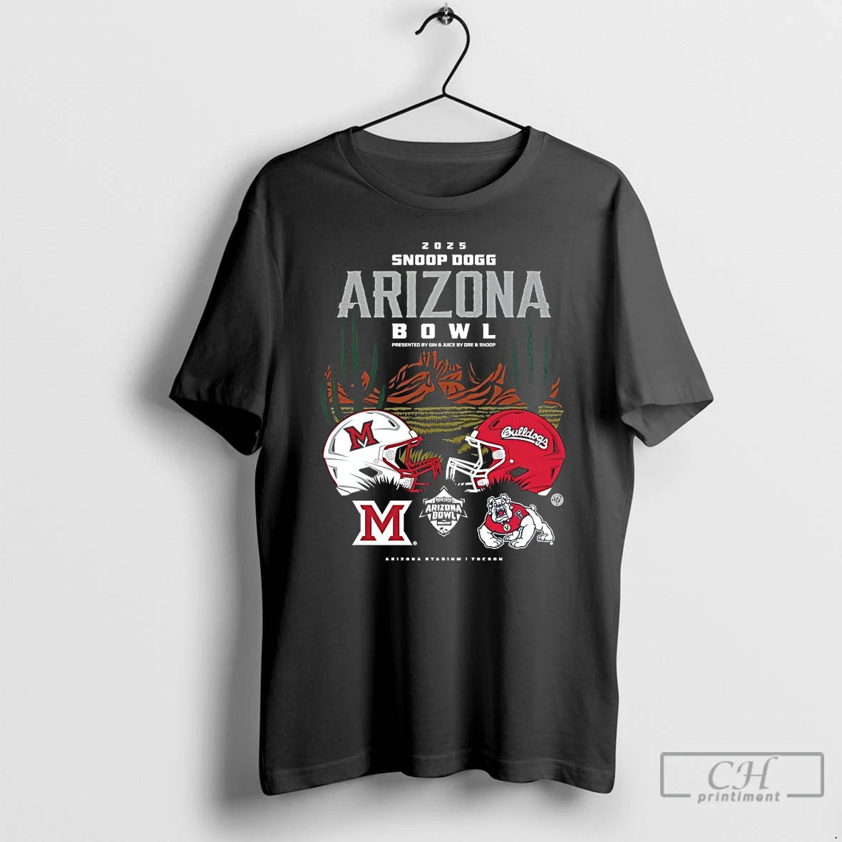 Classic Miami Redhawks Vs Fresno State Bulldogs 2025 Arizona Bowl Head To Head T Shirts Hoodie, Sweatshirt | PopFlextees.com