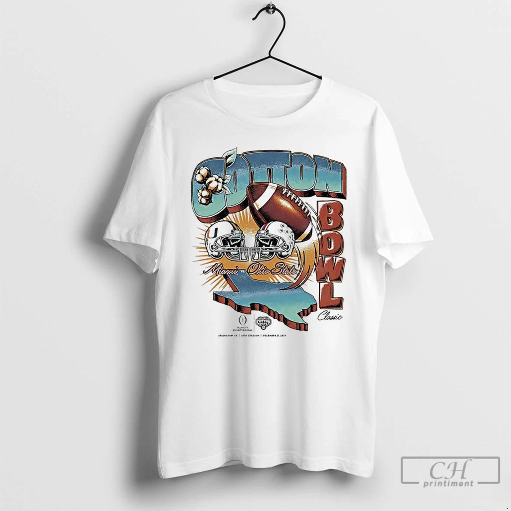Classic Miami Vs Ohio State 2025 Cotton Bowl Classic Matchup Vintage T-Shirts, Hoodie, Sweatshirt | PopFlextees.com