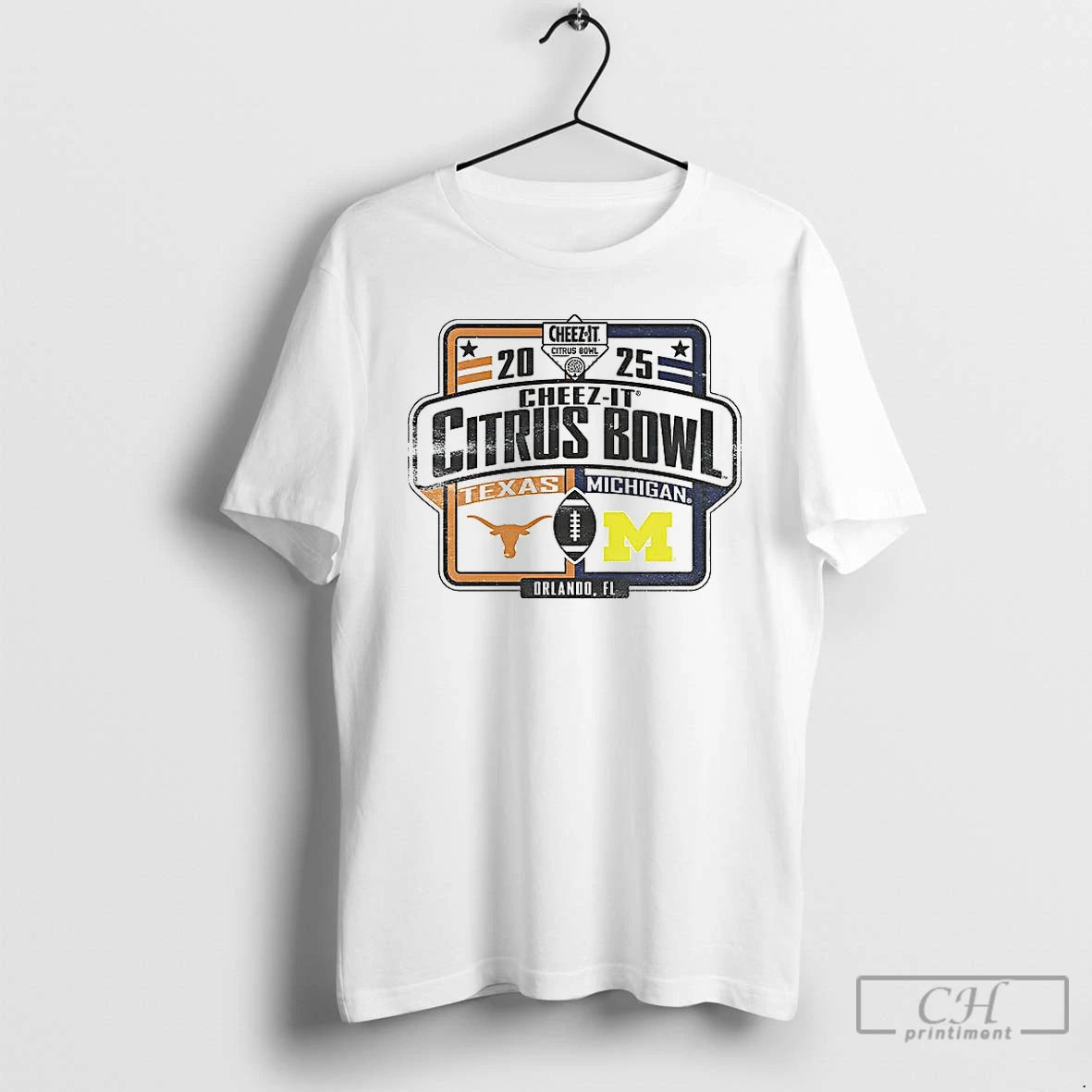 Classic Michigan Wolverines Vs Texas Longhorns 2025 Cheez It Citrus Bowl T-Shirts, Hoodie, Sweatshirt | PopFlextees.com