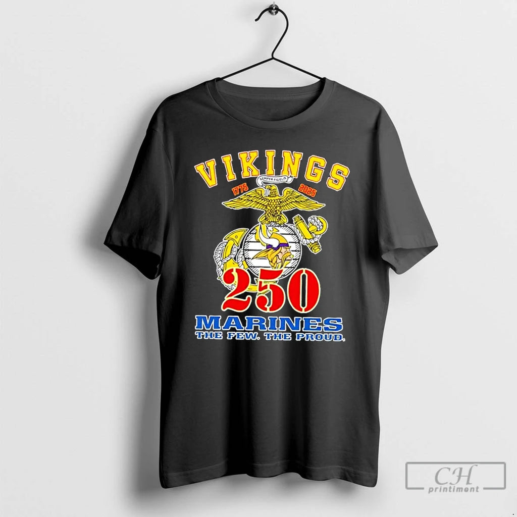 Classic Minnesota Vikings X U S M C 250th Birthday Celebration T-Shirts, Hoodie, Sweatshirt | PopFlextees.com