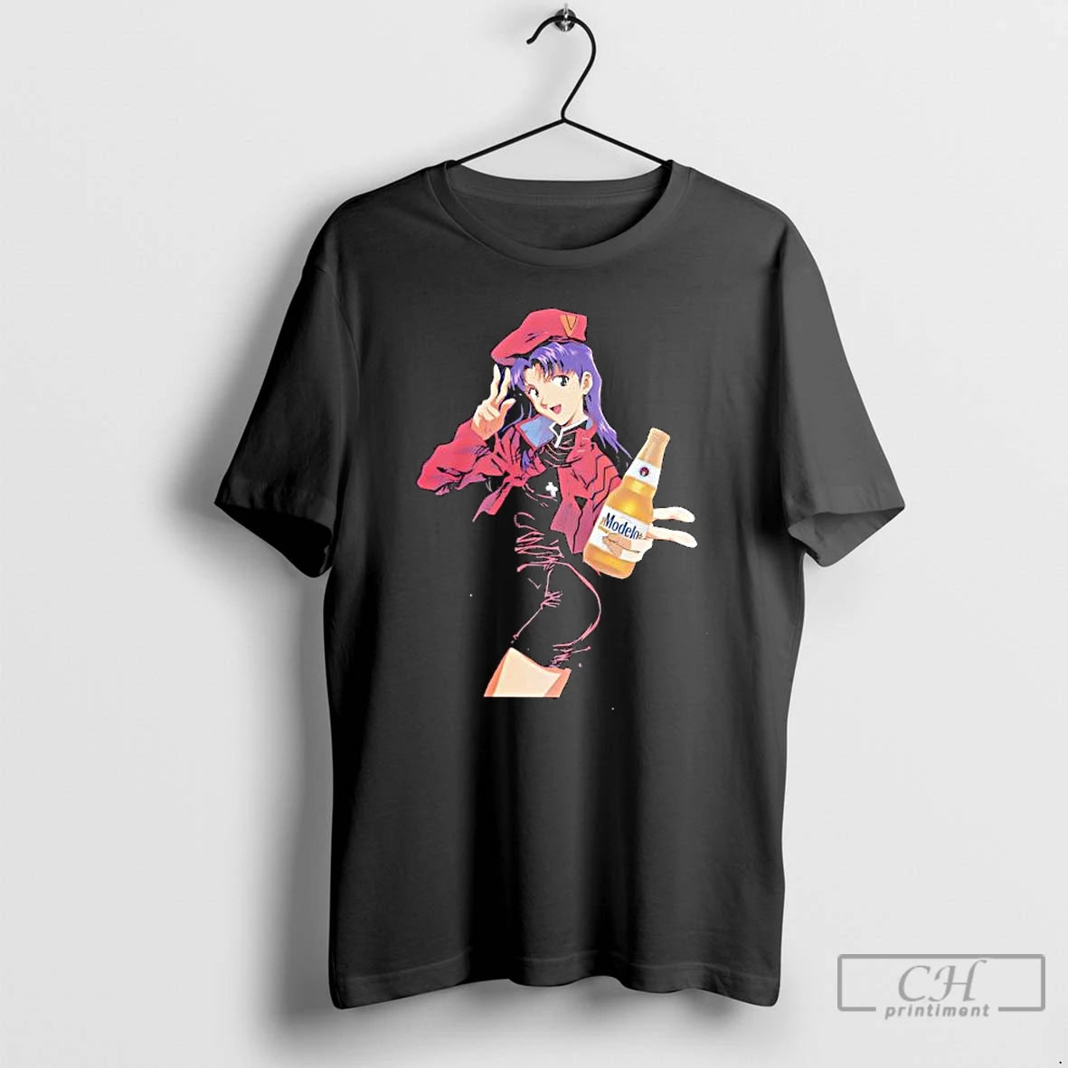 Classic Misato Katsuragi X Modelo Beer Anime Series T-Shirts, Hoodie, Sweatshirt | PopFlextees.com